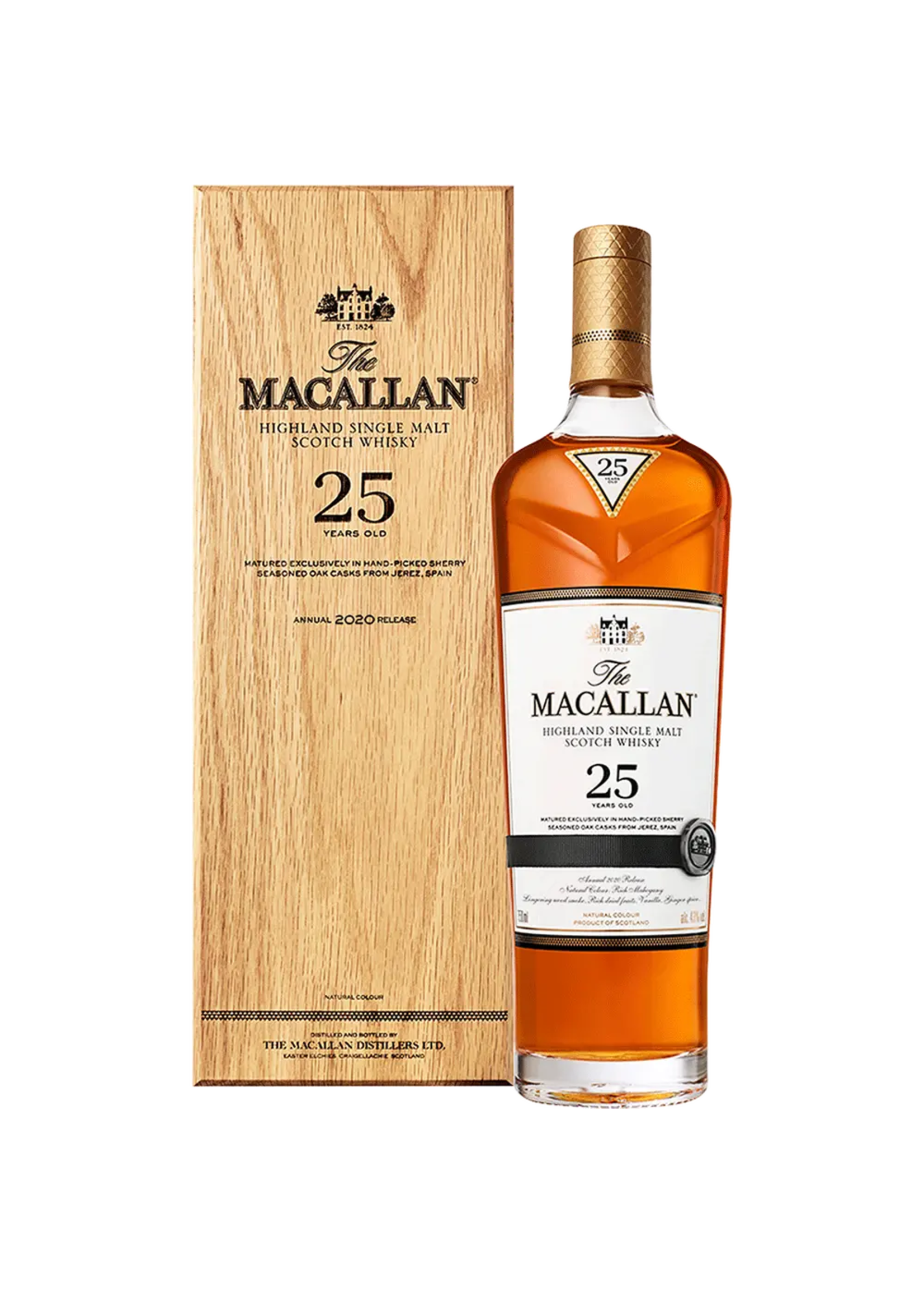 MaCallan Scotch Macallan 25 Year Sherry Oak Single Malt 86Proof 750ml