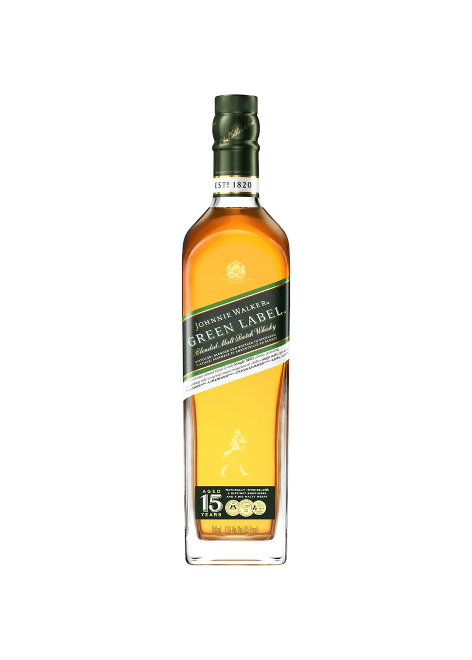 Johnnie Walker Scotch Johnnie Walker Green Label 15Year 86Proof 750ml