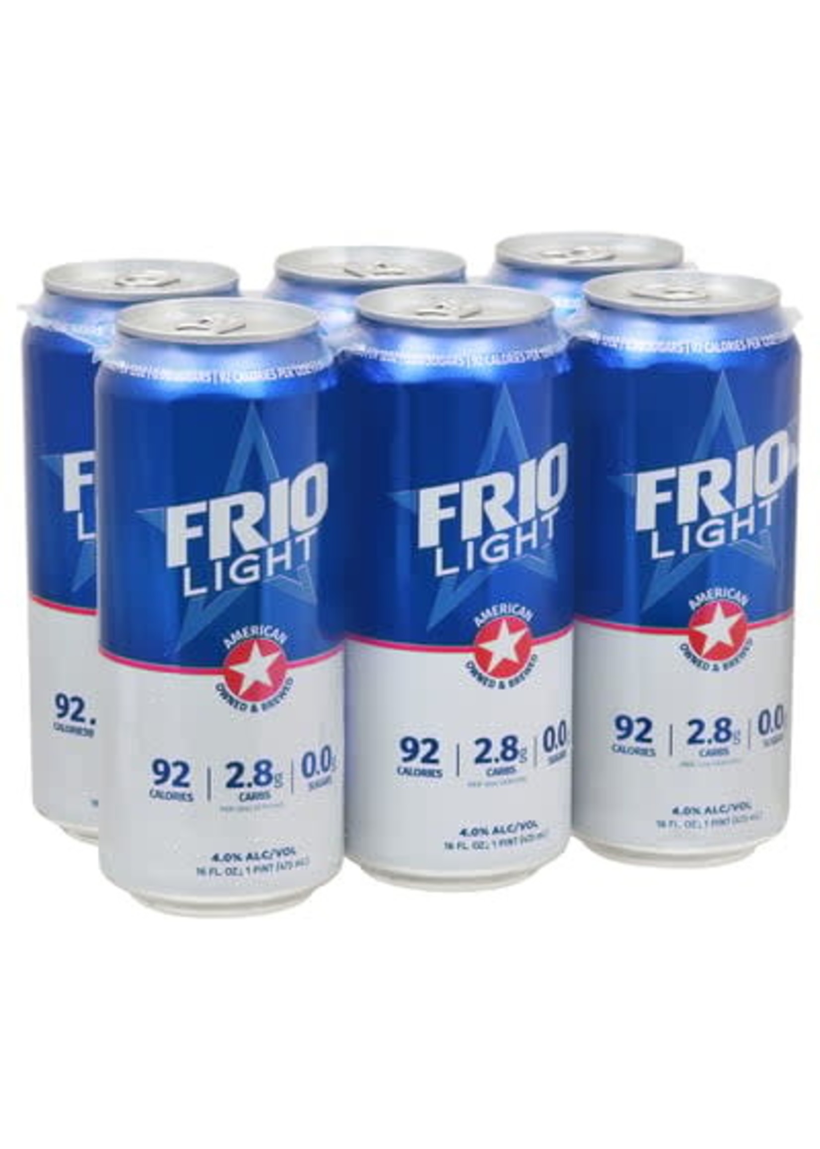 Frio Light Beer 0-Sugar 2.8Carbs 8.0Proof 6pk 16oz Cans