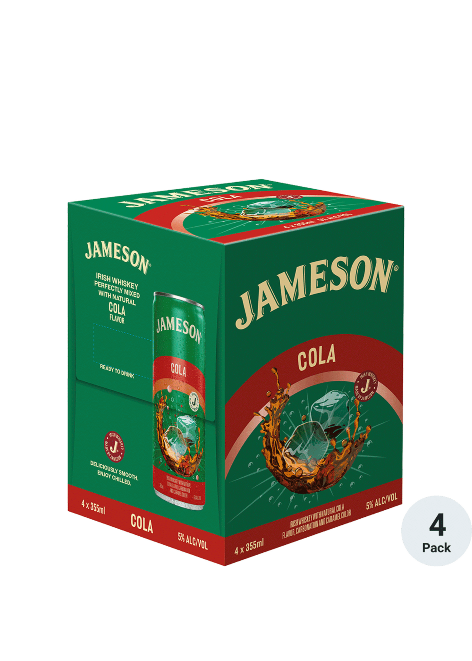 Jameson RTD Whiskey & Cola Cocktail 10Proof 4pk 12oz Cans
