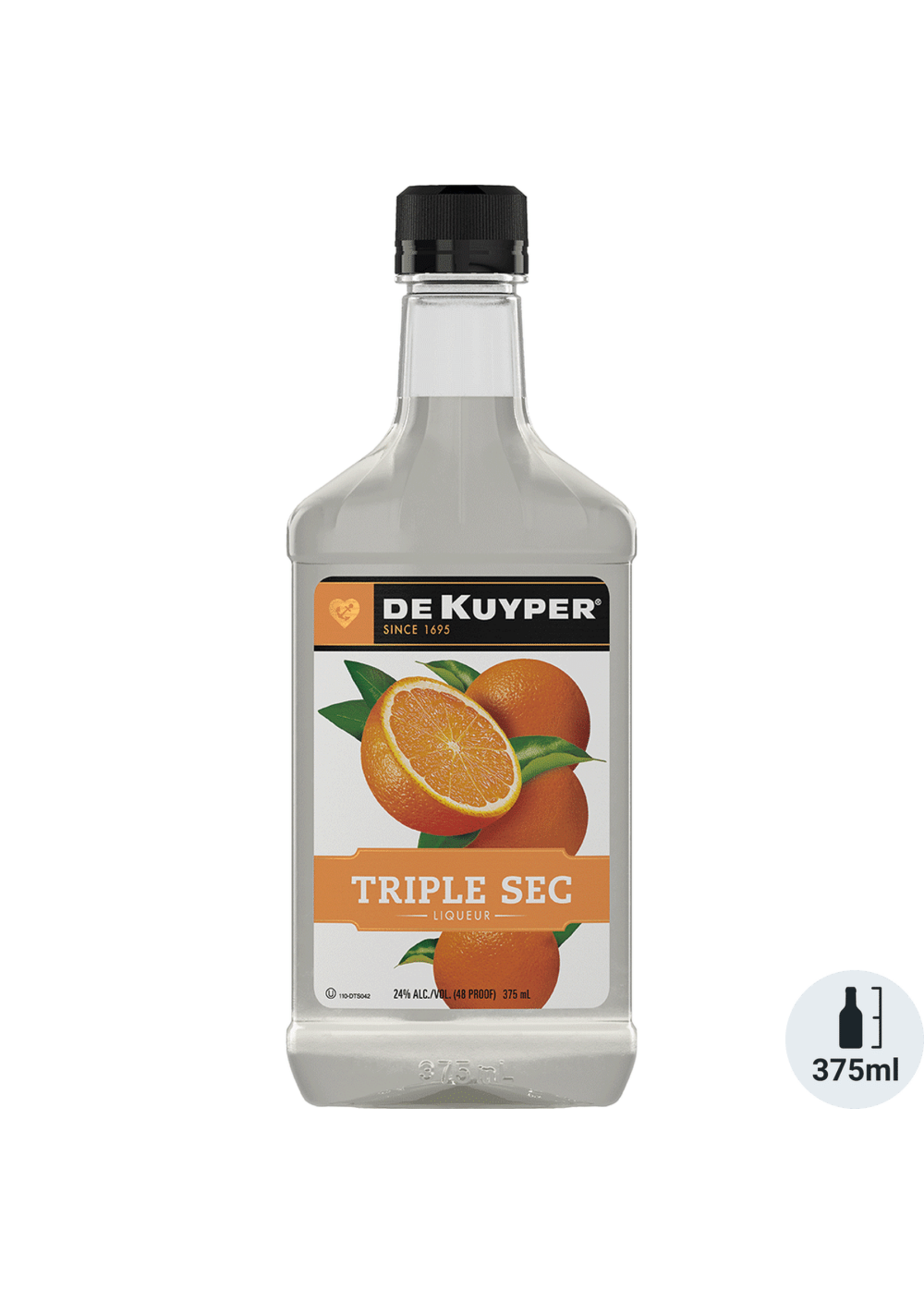 Dekuyper Triple Sec  Liqueur 48Proof Pet 375ml