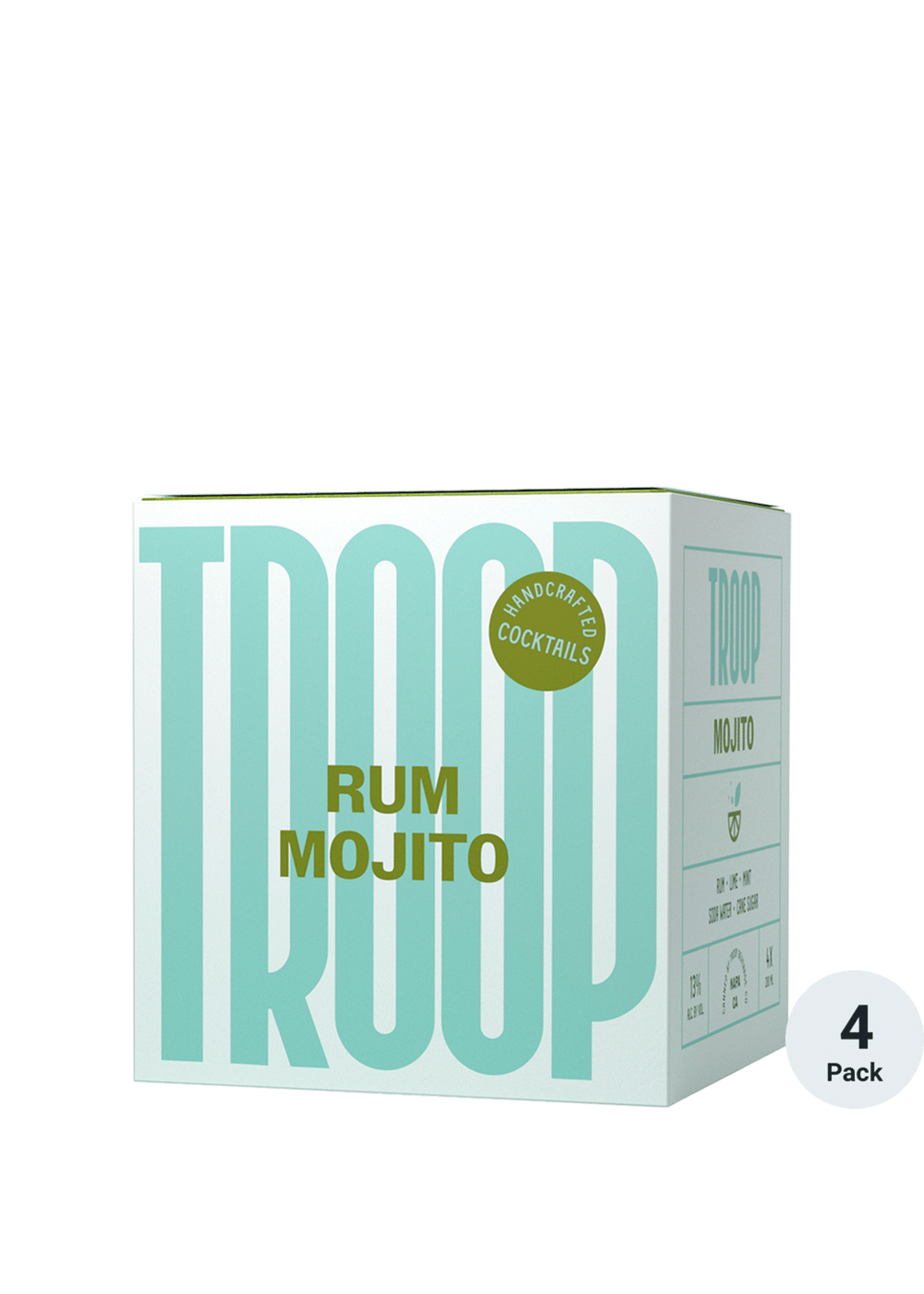 Troop RTD Cocktail Rum Mojito 20Proof 4pk 12oz Cans