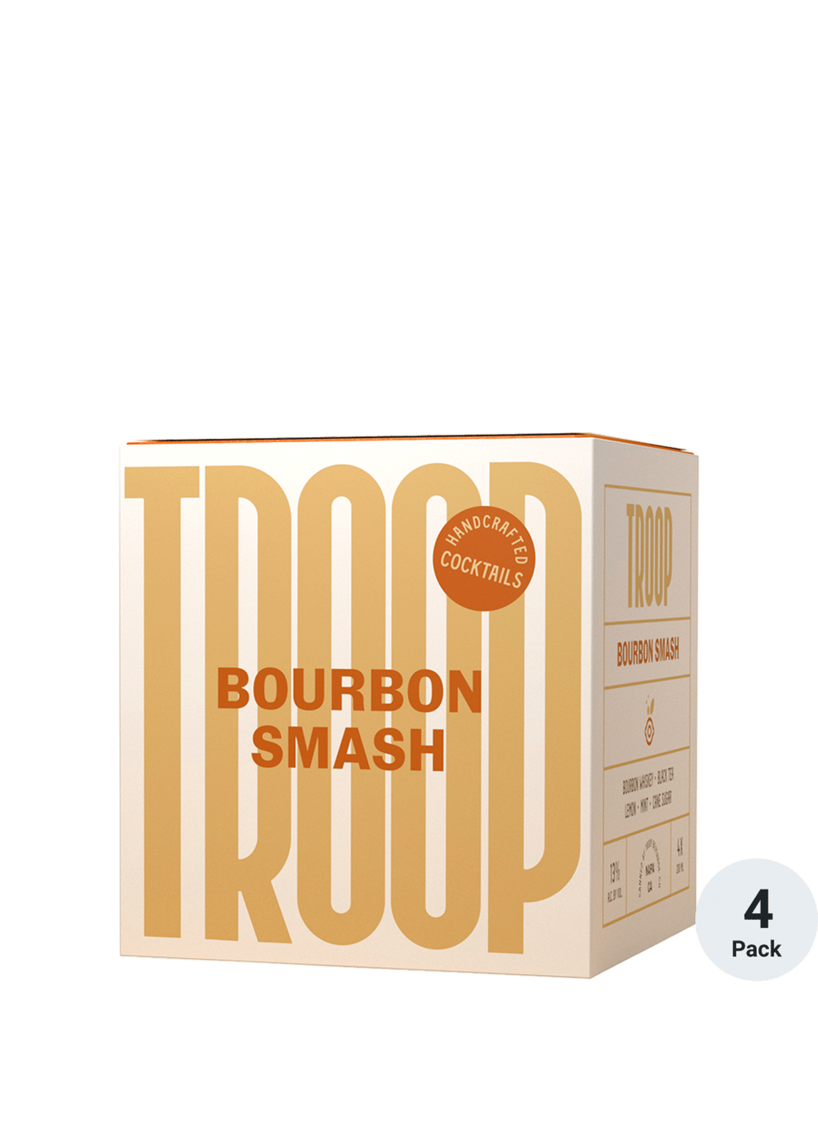 Troop RTD Cocktail Bourbon Smash 20Proof 4pk 12oz Cans