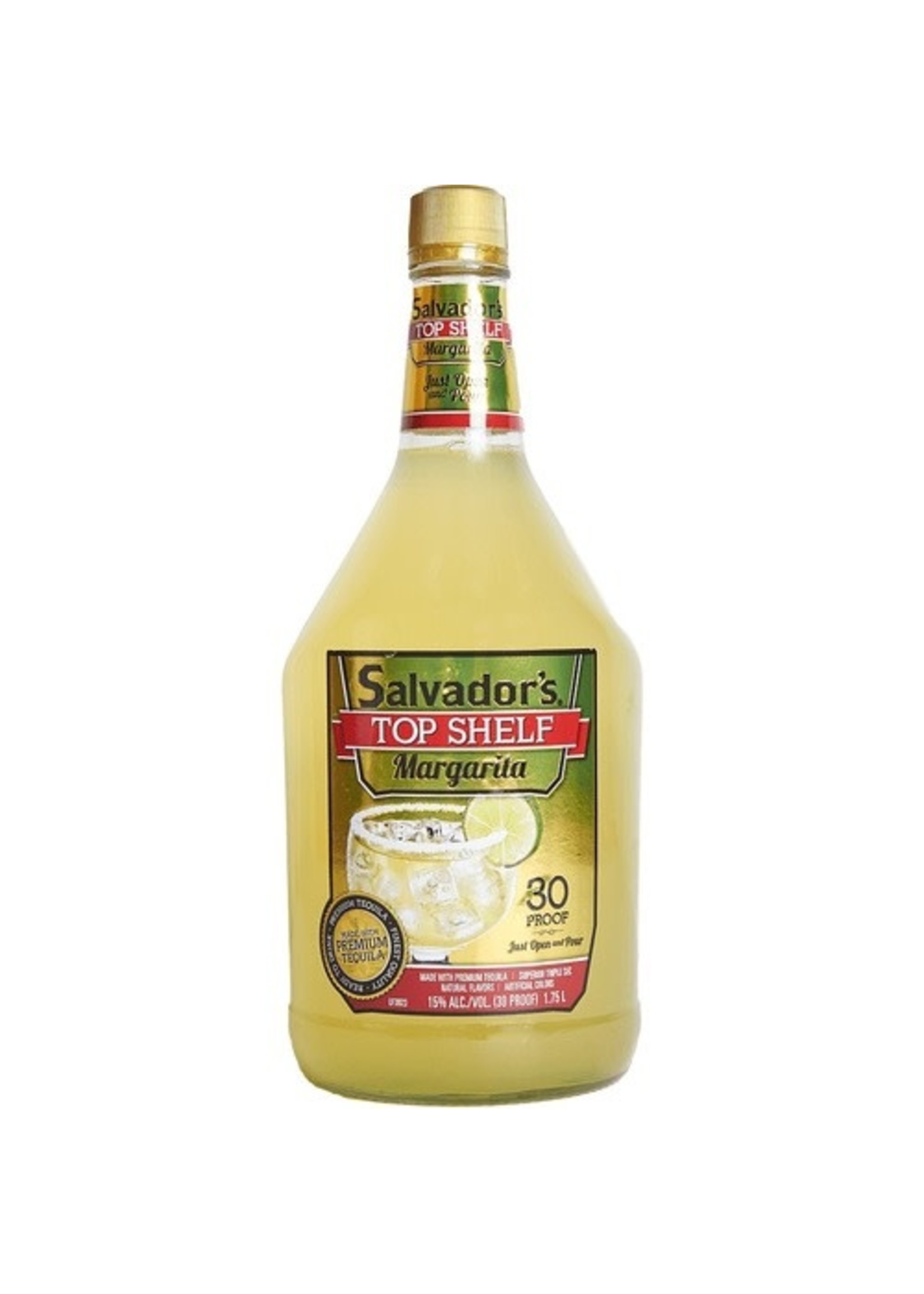 Salvadors Top Shelf Premium Margarita 30Proof 1.75 Ltr