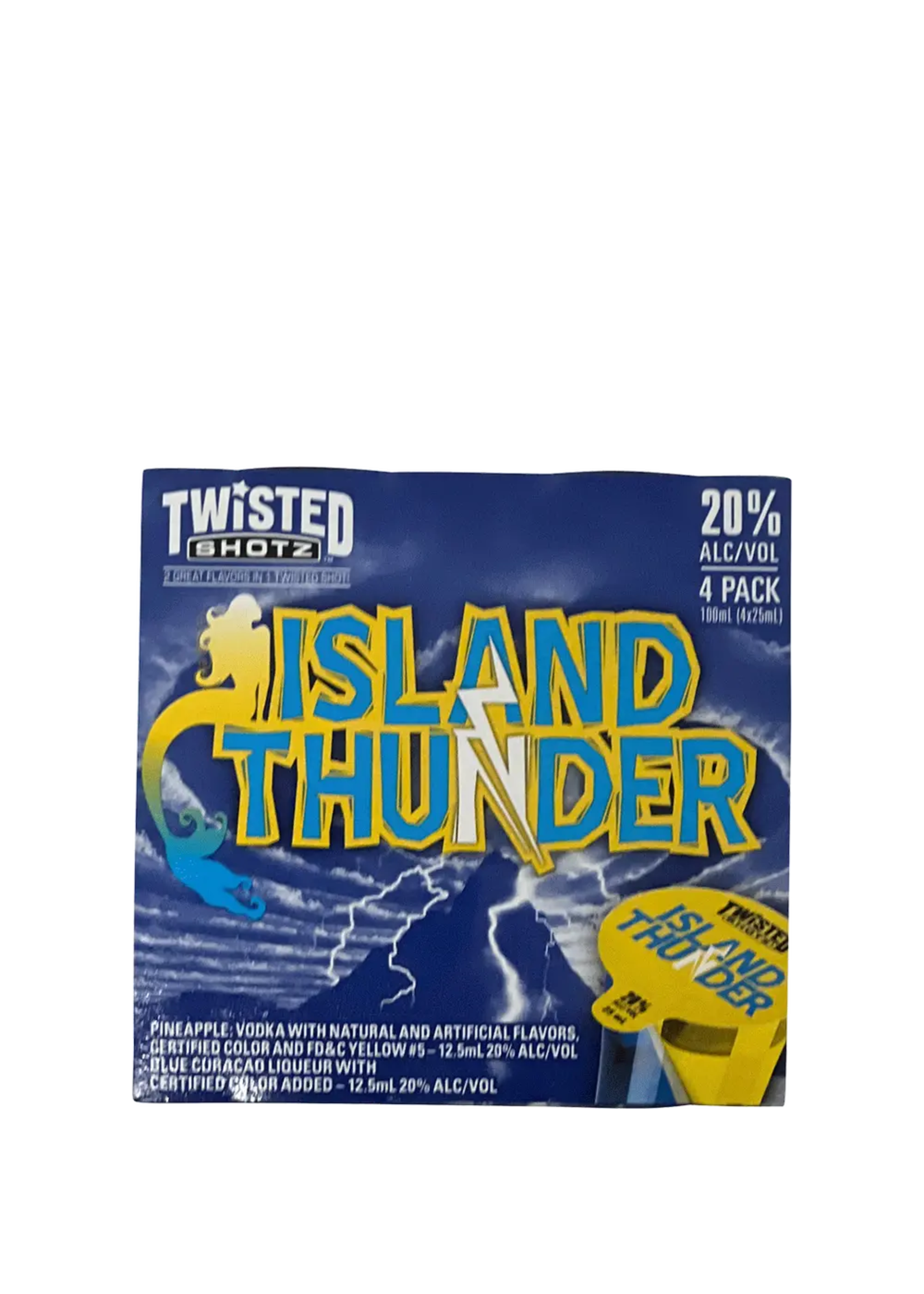 Twisted Shotz Twisted Shotz Island Thunder Cocktail 40Proof Pet 4pk 25ml