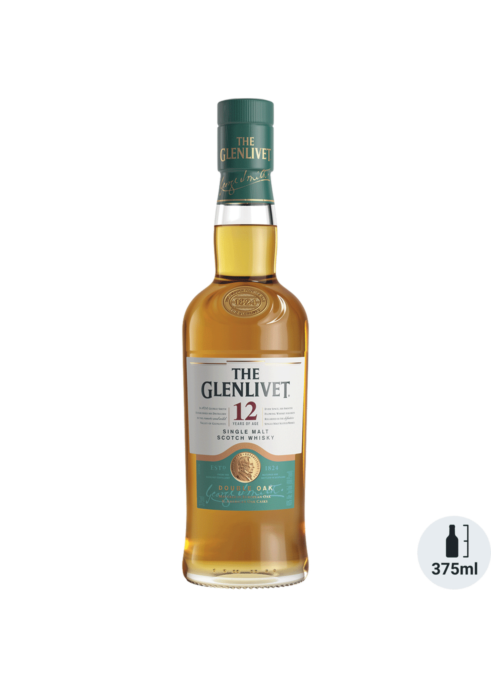 The Glenlivet The Glenlivet 12Year Single Malt Whiskey Double Oak 80Proof 375ml
