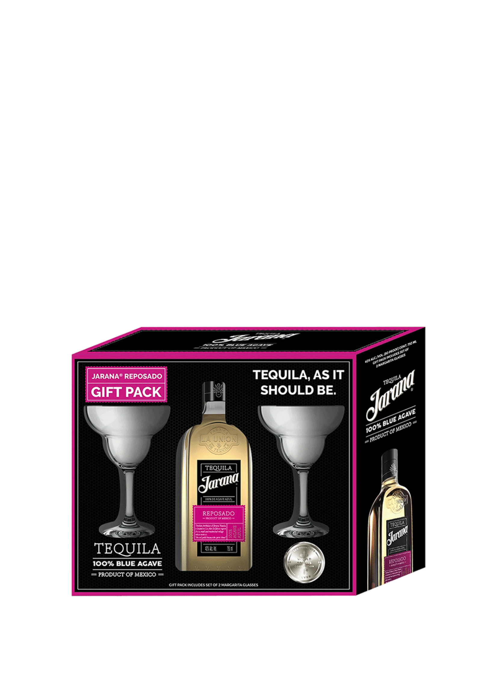 Jarana Reposado Tequila 80Proof W/ Margarita Glass 750ml