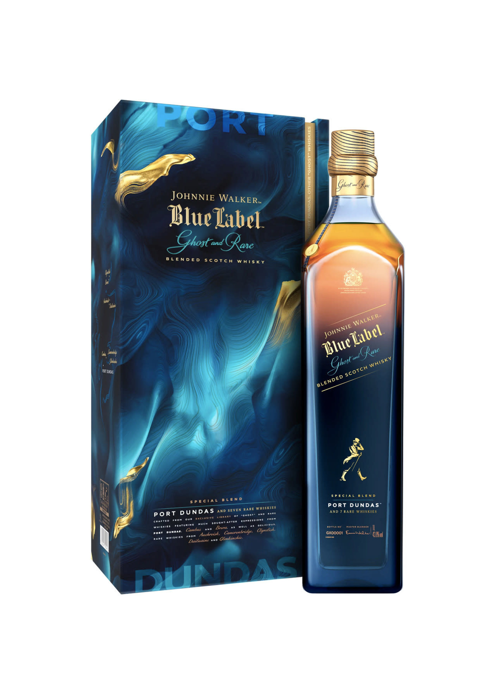 Johnnie Walker Blended Scotch Blue Label Ghost And Rare Special Blend With Port Dundas 87.6Proof 750ml