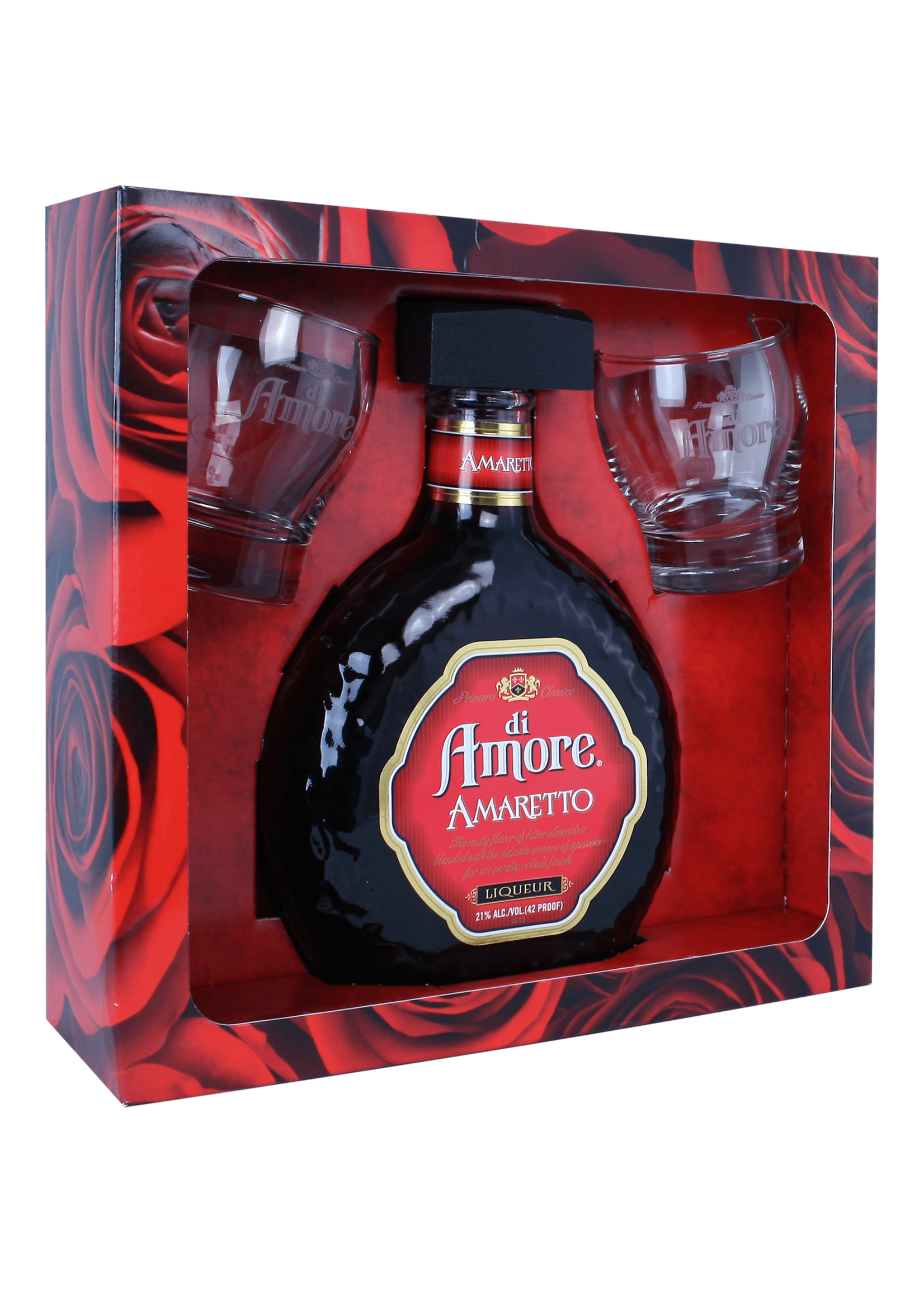 Di Amore Amaretto 42Proof W/2 Glasses 750ml