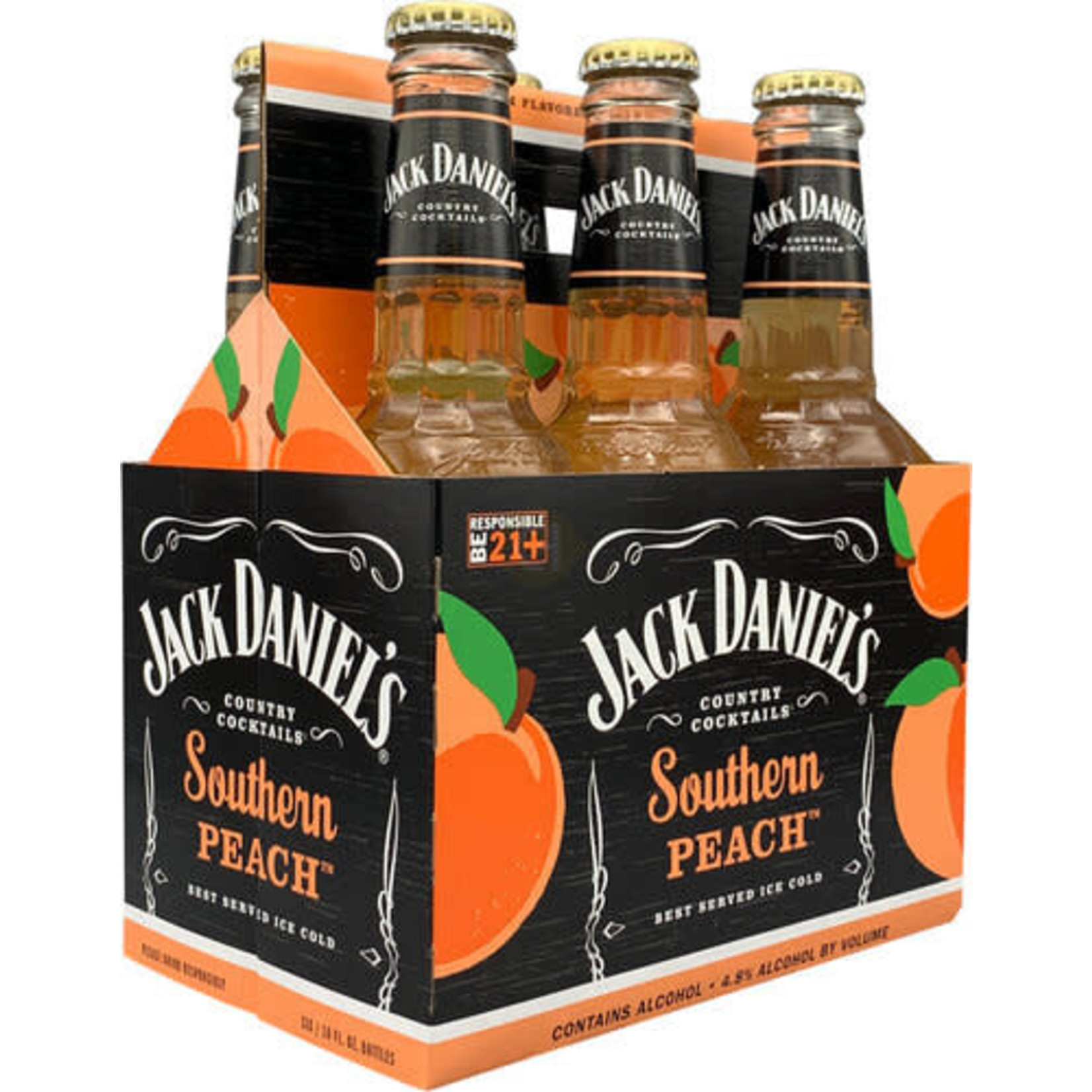 Jack Daniels Southern Peach 6pk 10oz Bottles