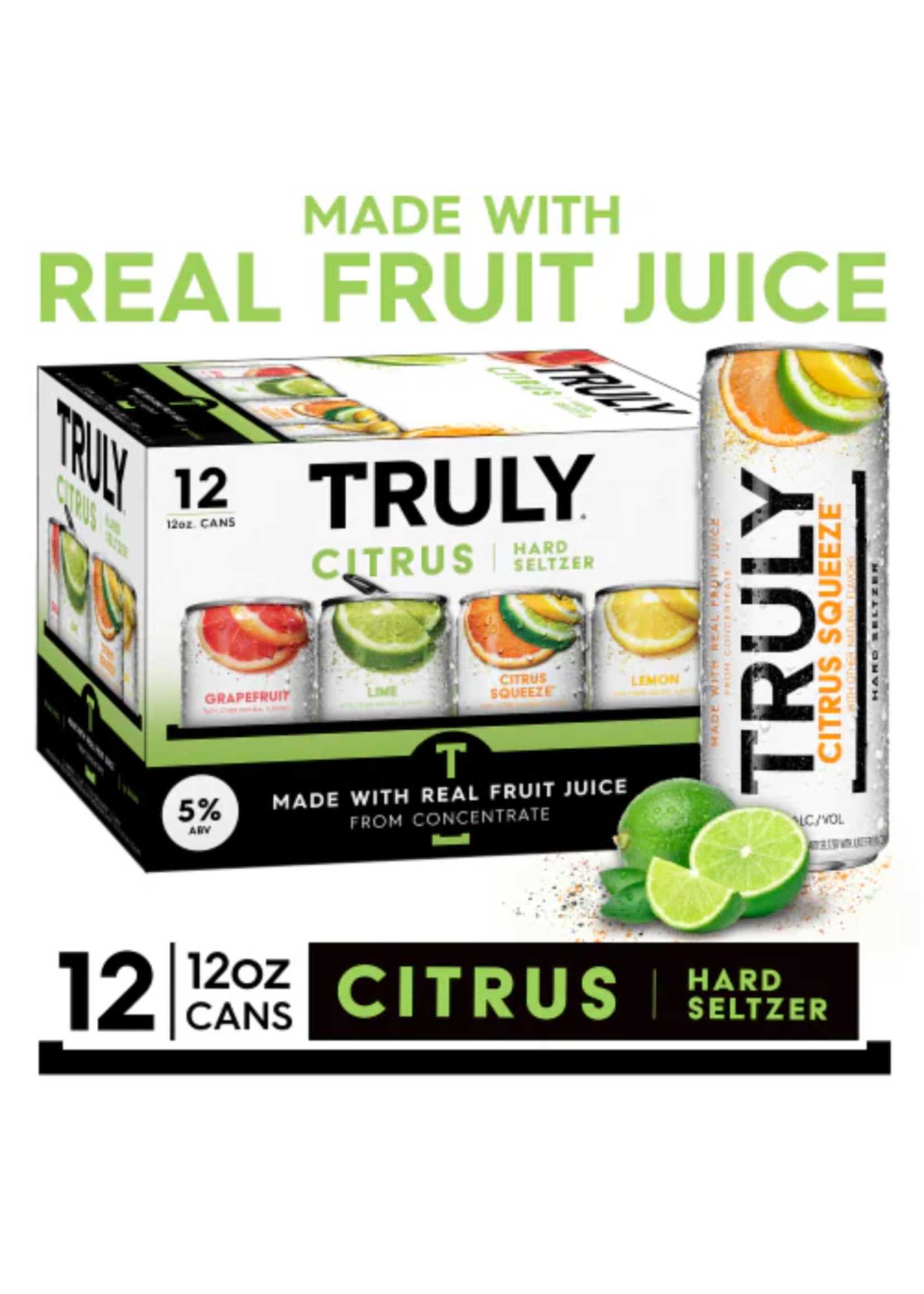Truly Citrus Variety Pack Hard Seltzer 12pk 12oz Cans