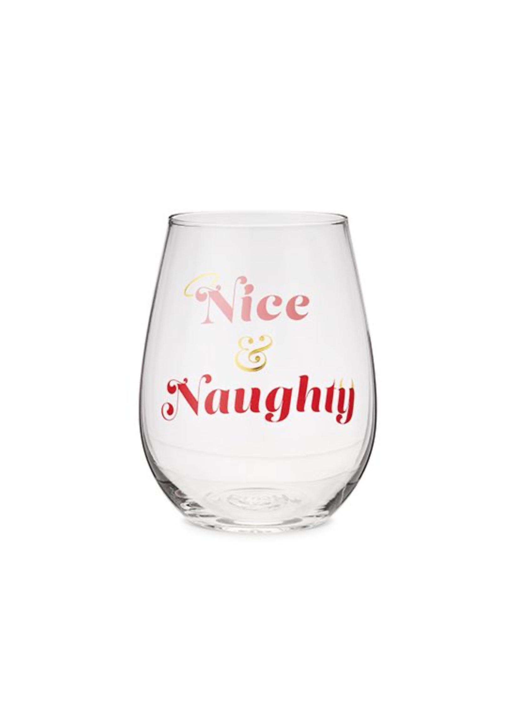 Nice And Naughty Stemless Wine Glass by Blush®