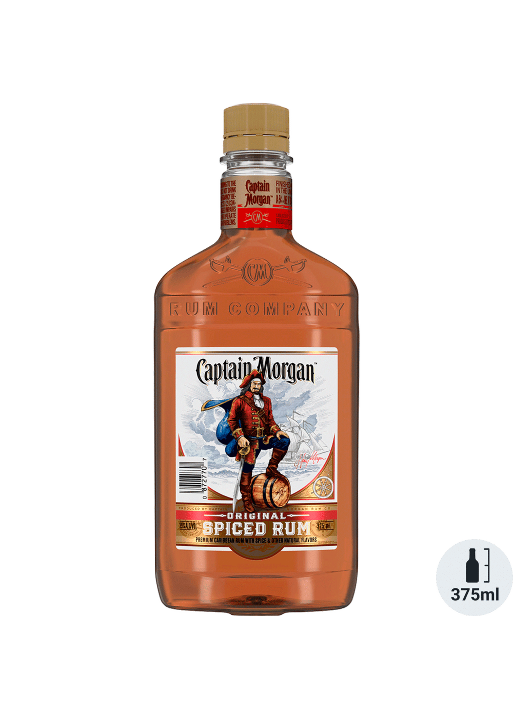Captain Morgan Original Spiced Rum 70Proof Pet 375ml