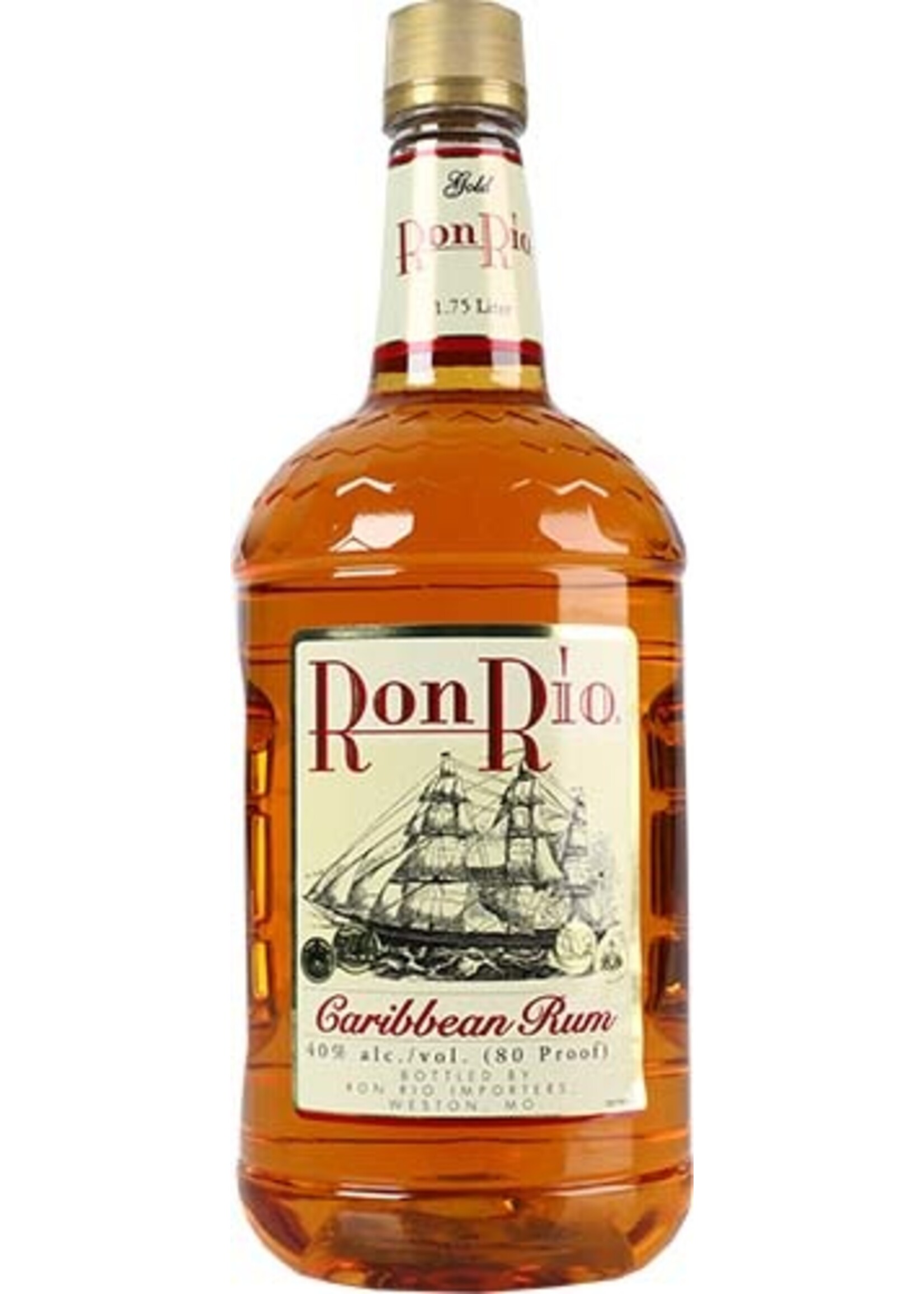 Ron Rio Gold Rum 80Proof 1.75 Ltr
