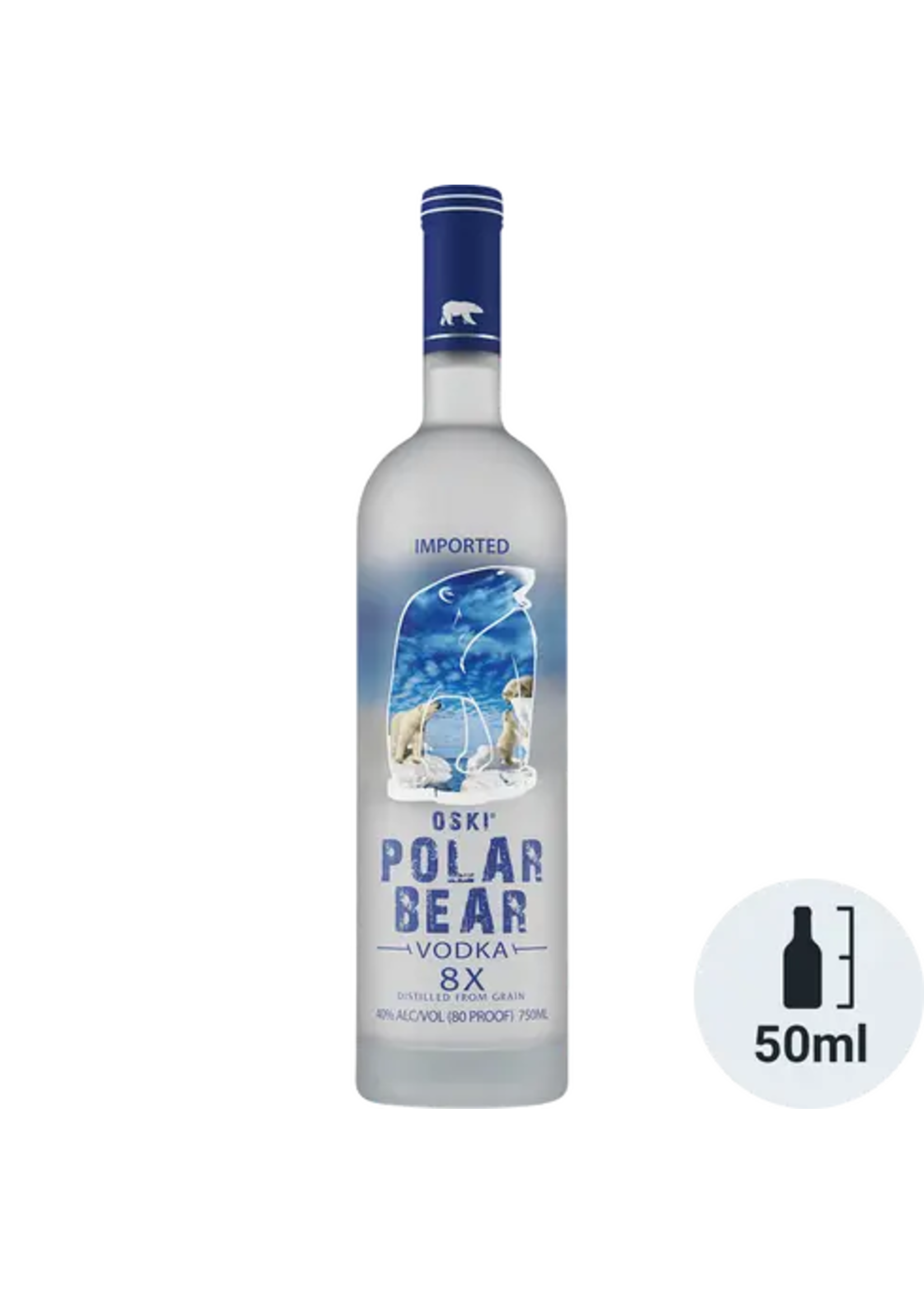 Polar Bear Vodka 8x Distilled 80Proof 50ml