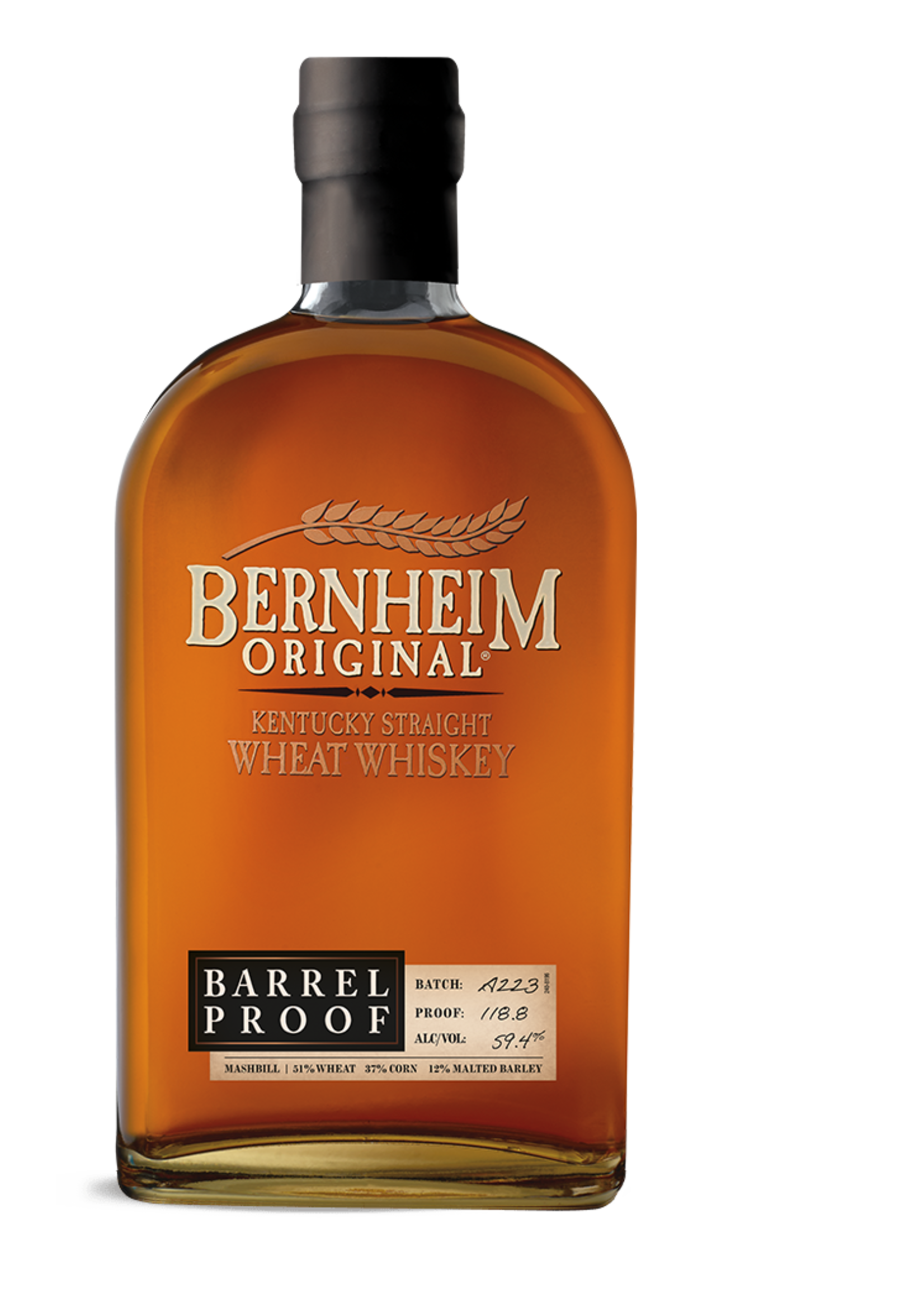 Bernheim Wheat Whiskey Barrel Proof (A223) 118.8Proof 750ml