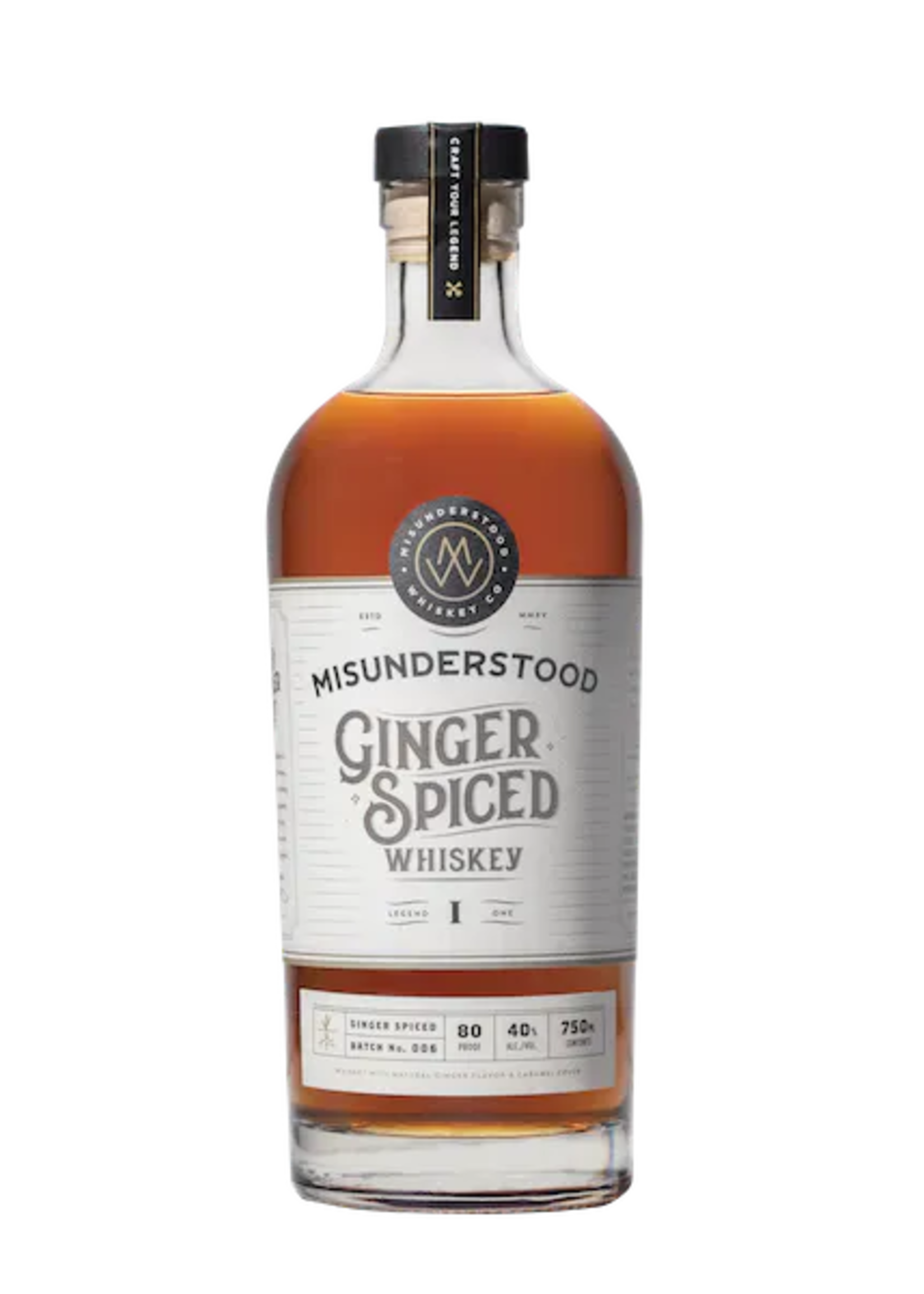 Misunderstood Ginger Spiced Whiskey 80Proof 750ml