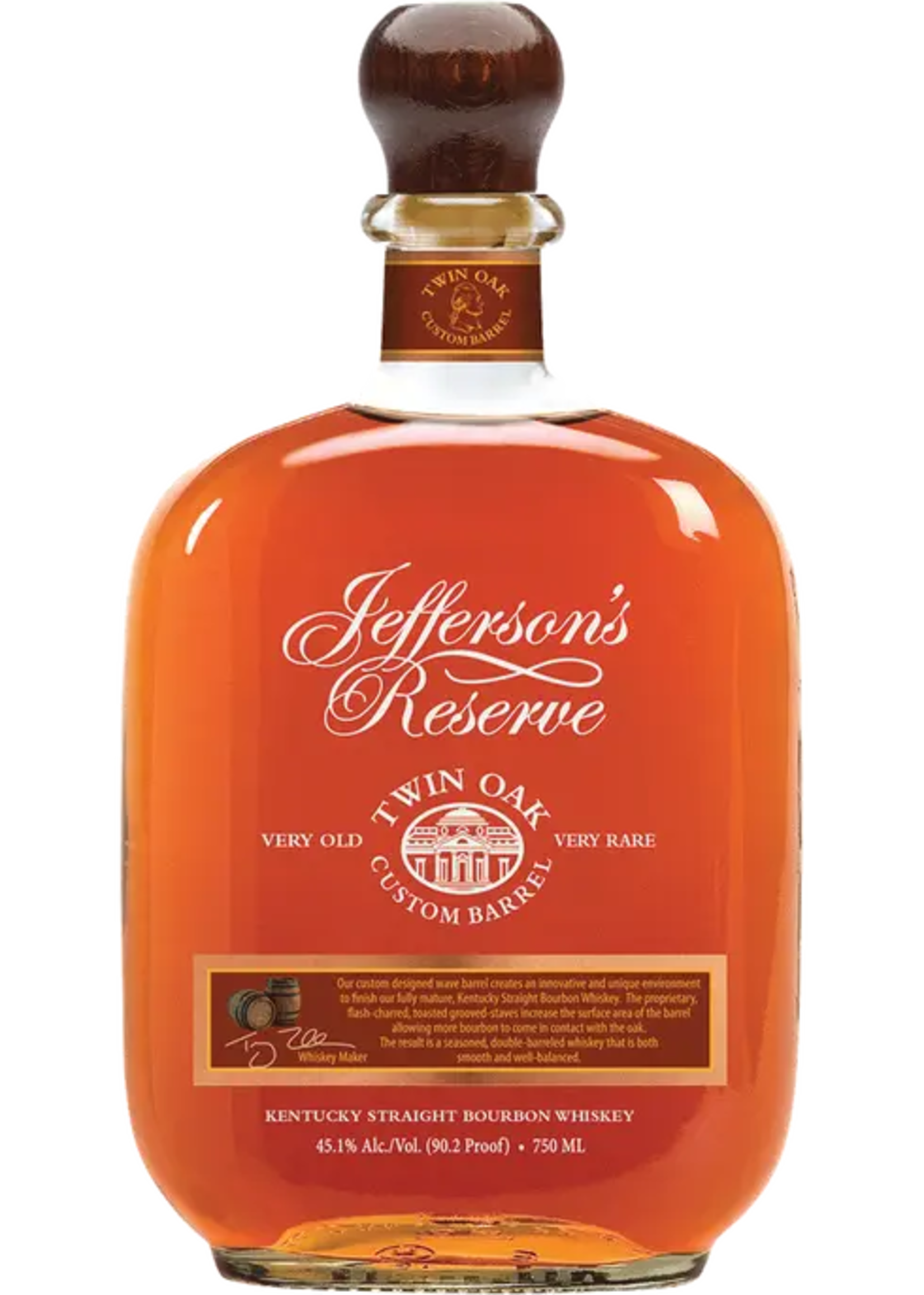 Jeffersons Twin Oak Bourbon 90.2Proof 750ml