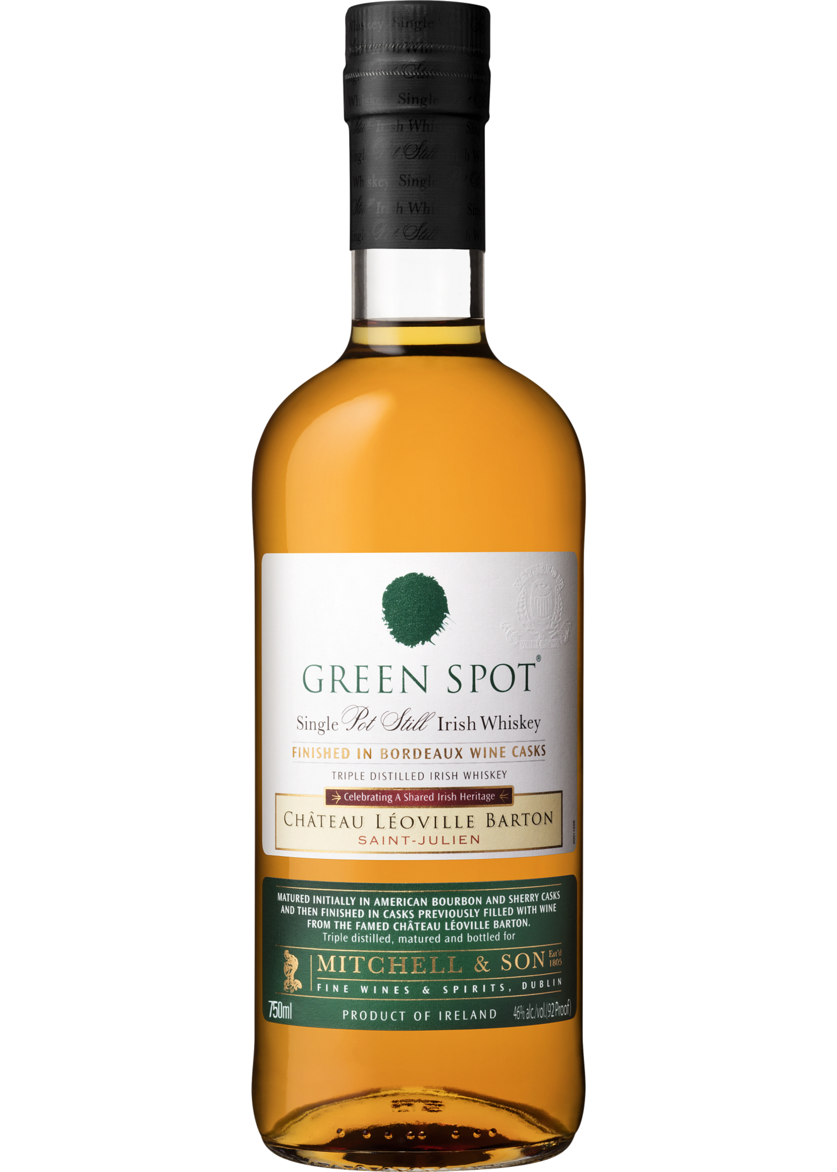 Green Spot Single Pot Still Chateau Leovlle Barton Irish Whiskey 92Proof 750ml