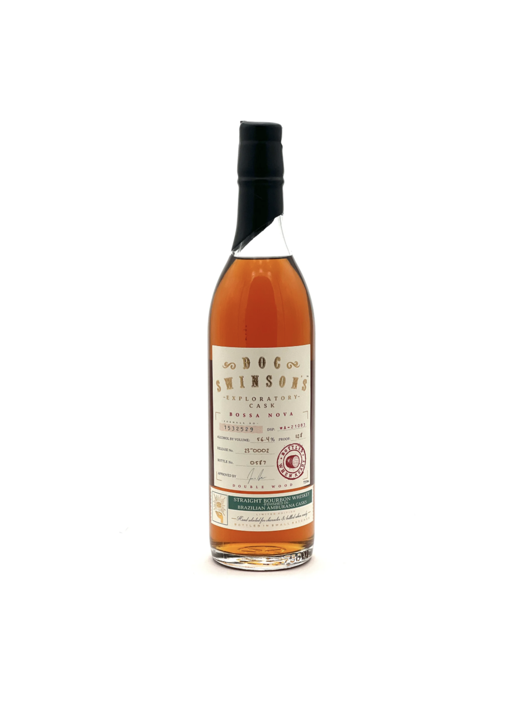 Doc Swinson’s Bossa Nova Brazilian Amburana Cask Bourbon 112.8Proof 750ml