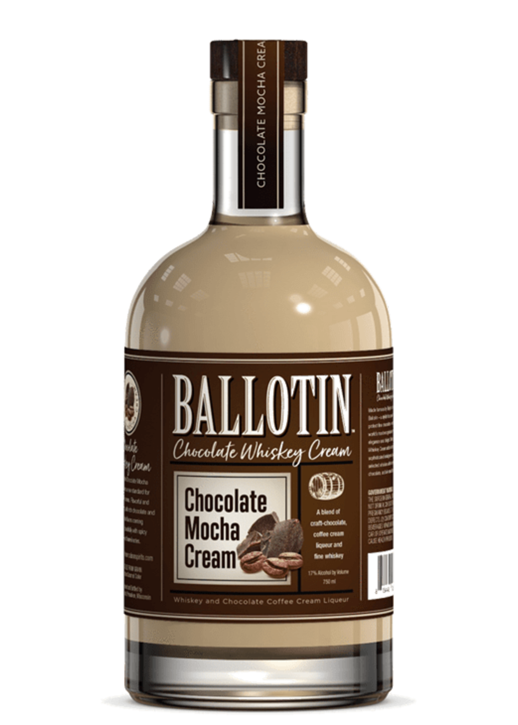 Ballotin Chocolate Mocha Cream Whiskey 34Proof 750ml