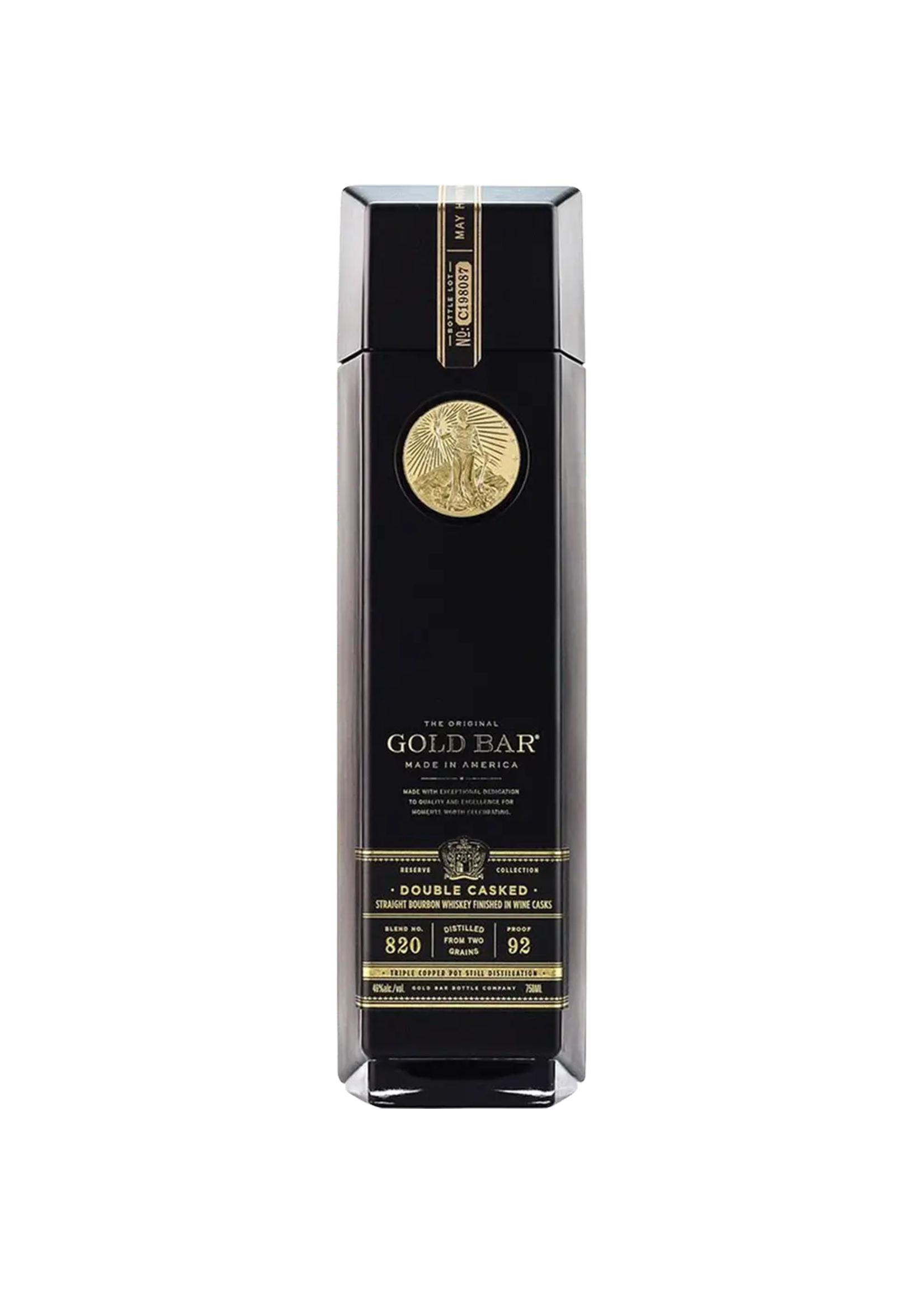 Gold Bar Black Double Cask Straight Bourbon Whiskey 92Proof 750ml