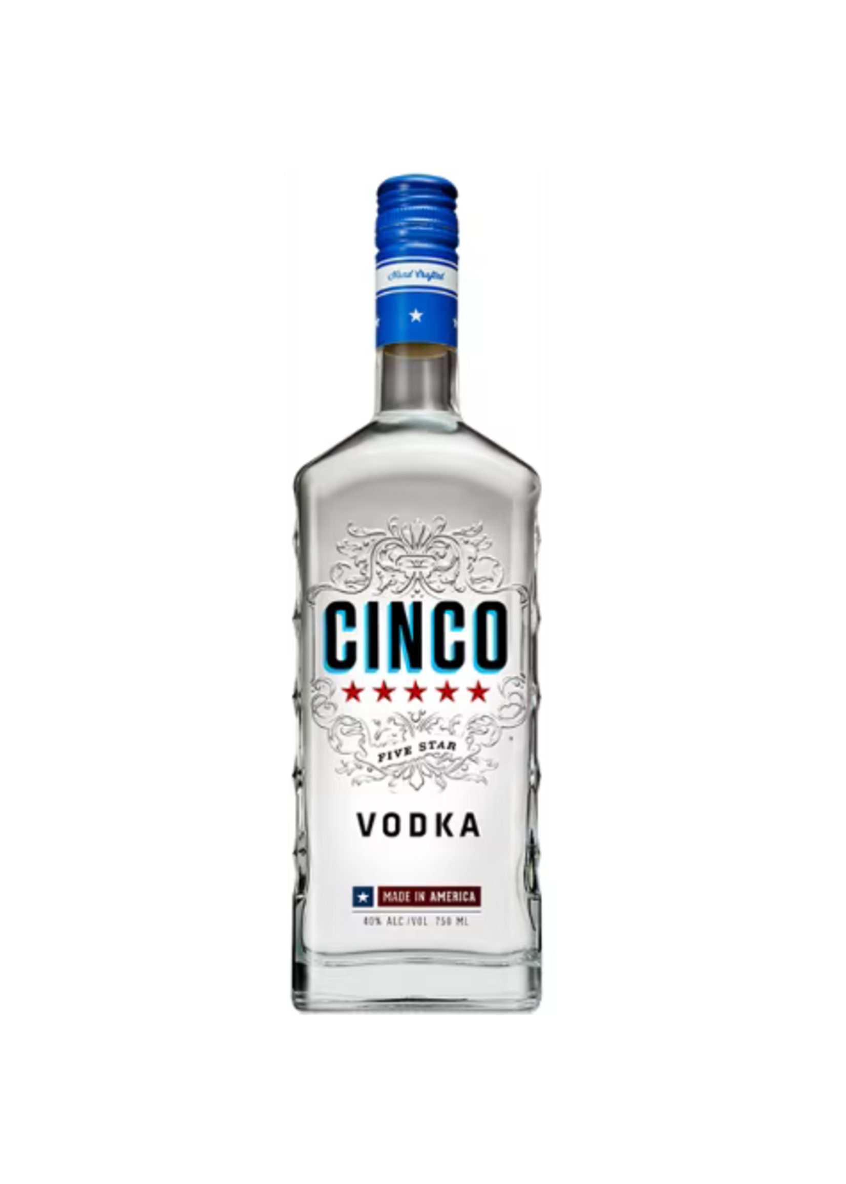 Cinco 5 Star Vodka 80Proof 750ml