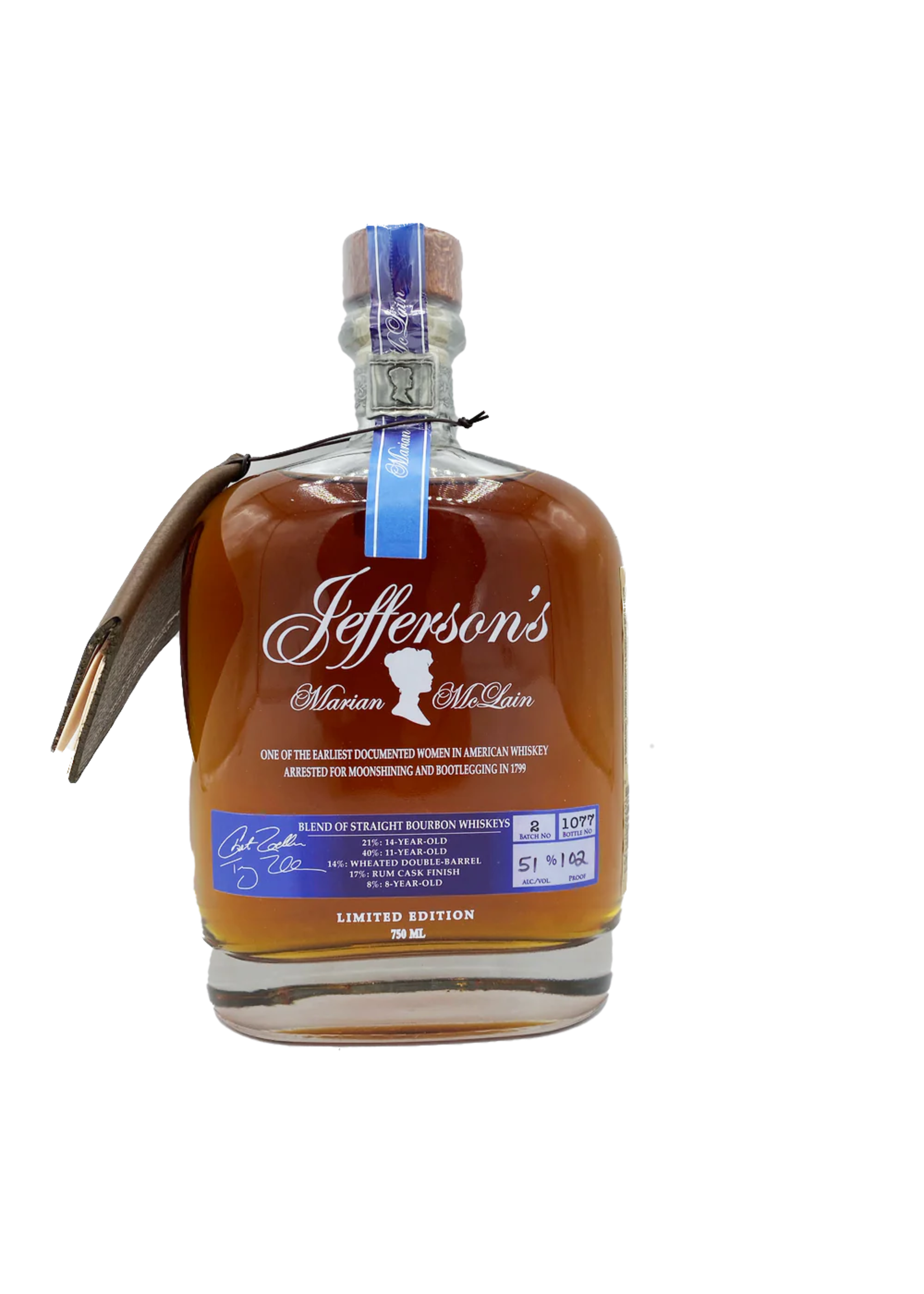 Jeffersons Marian McLain Bourbon 102Proof 750ml