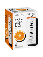 Nutrl Orange Flavored Vodka Seltzer 9.0Proof 4pk 12oz Cans