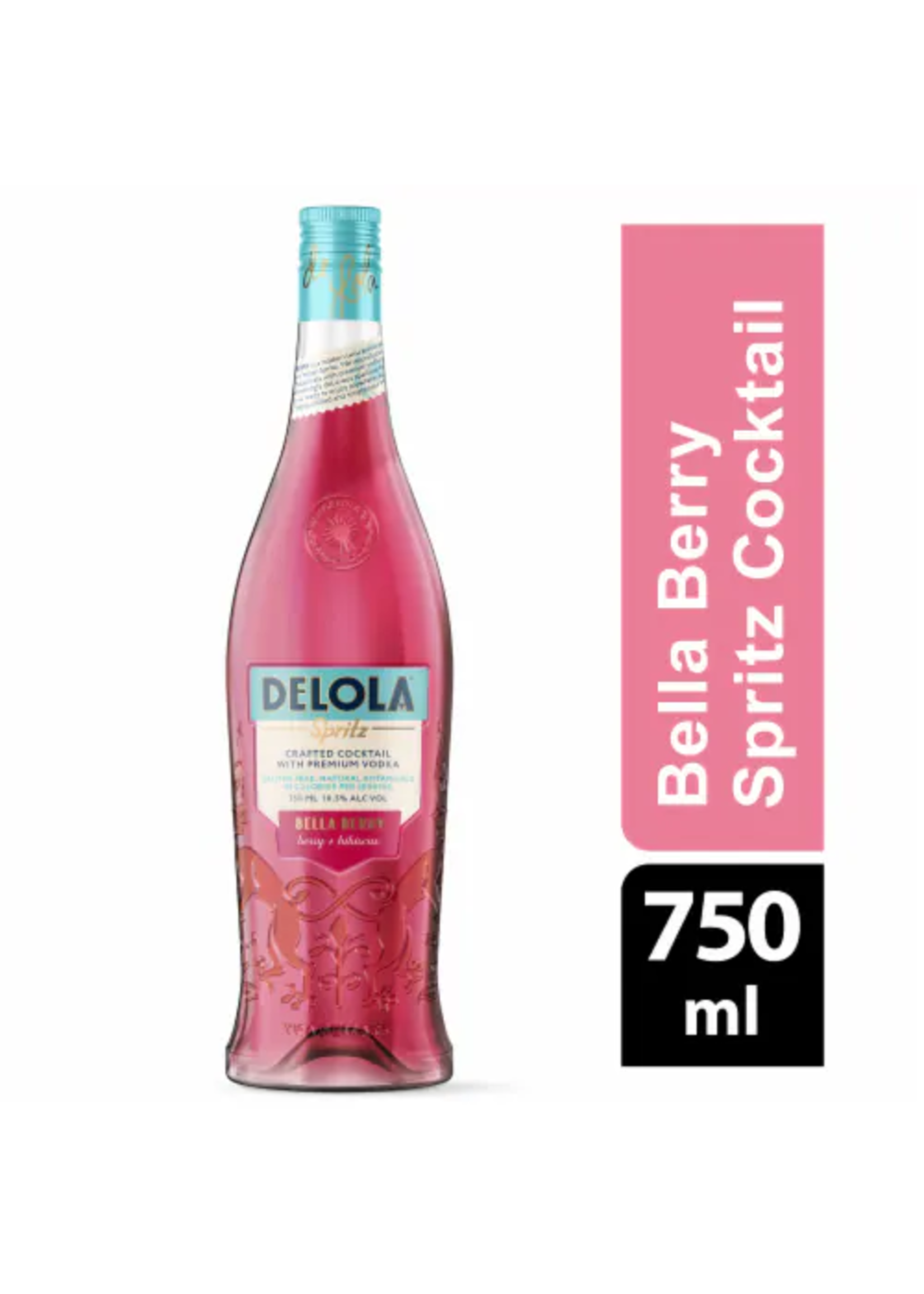 Delola Berry + Hibiscus Spritz Bella Berry With Vodka 21Proof 750ml