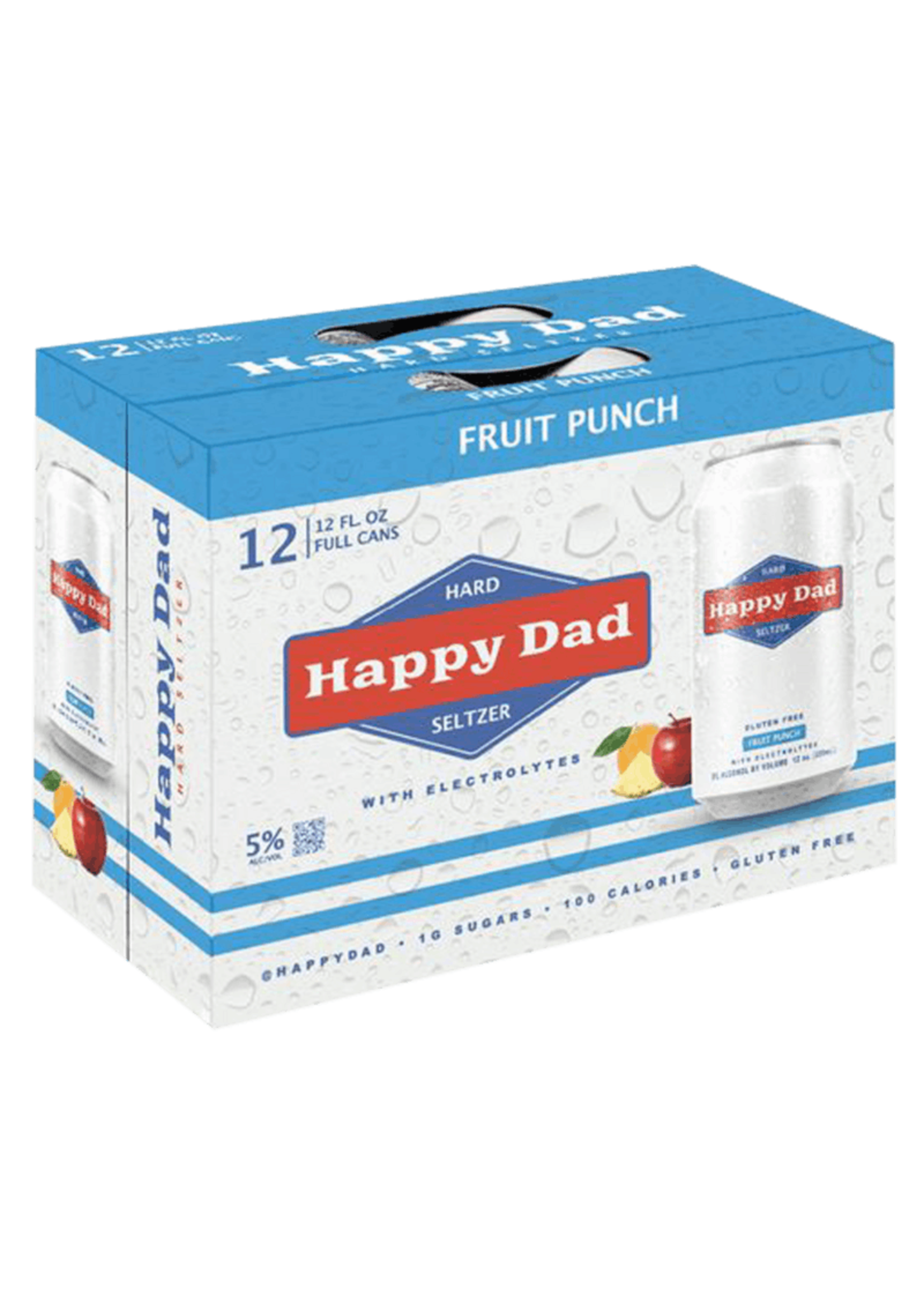 Happy Dad Fruit Punch Hard Seltzer 10Proof 12pk 12oz Can