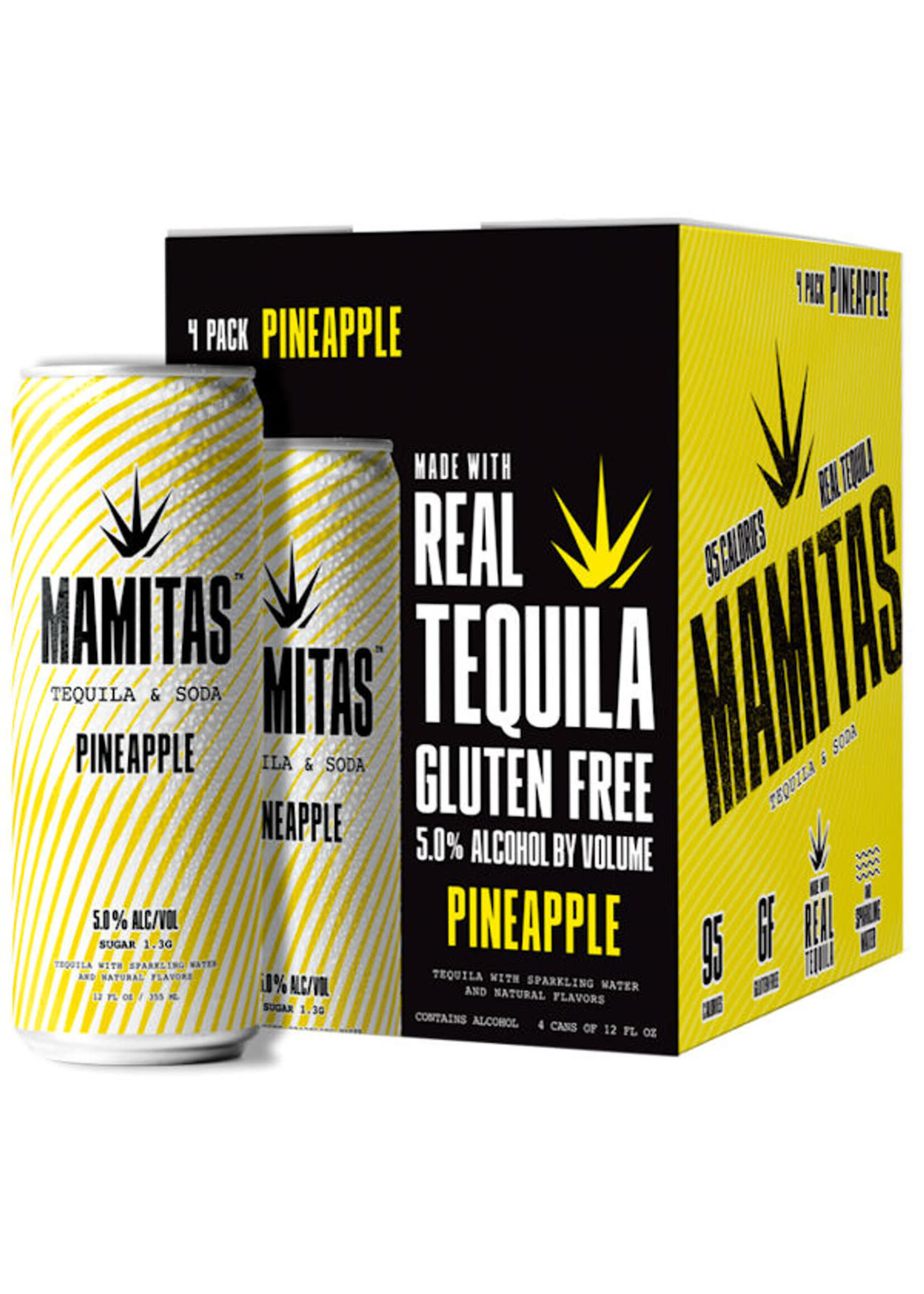 Mamitas Tequila & Soda Pineapple Cocktail 10Proof 4pk 12oz Cans