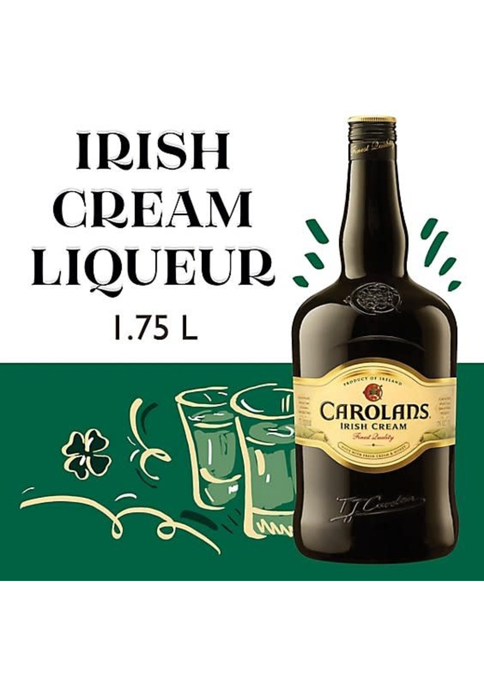 Carolans Irish Cream Liqueur 34Proof 1.75 Ltr