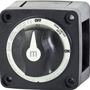 Blue Sea Systems 300 Amp M-Series Battery Switch (On-Off with Knob, Black)