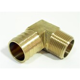 3/4" NPT Male to 1" Hose Barb Elbow Brass Fitting