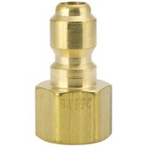1/4" FPT Brass Plug - Male Quick Connect/Female Thread