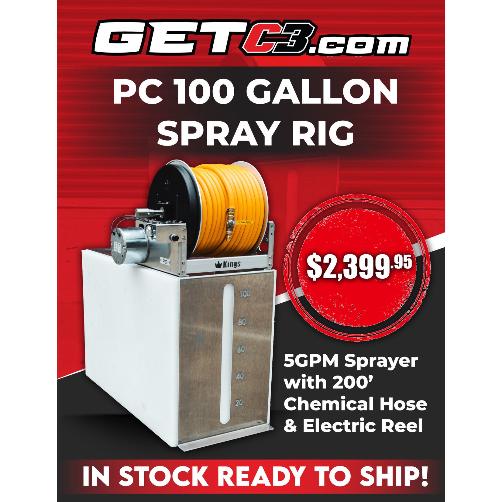 PC 100 Gallon Spray Rig