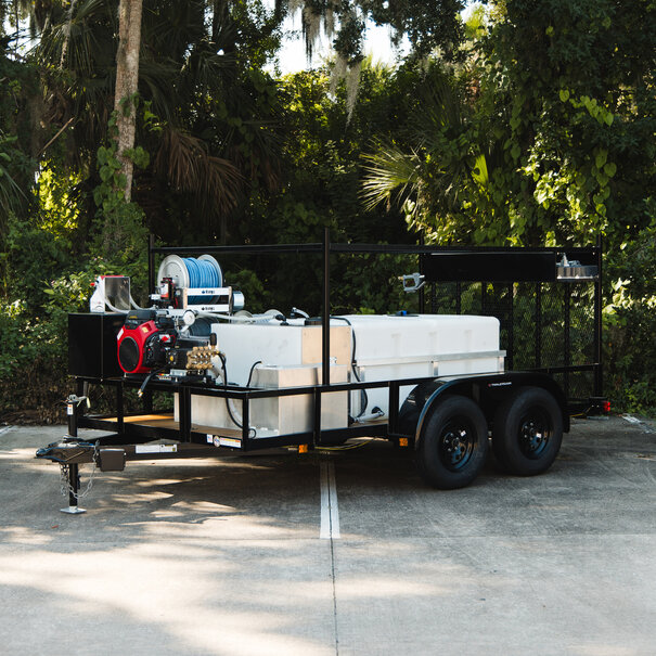 6x12 Pressure & 12V Soft Washing Trailer