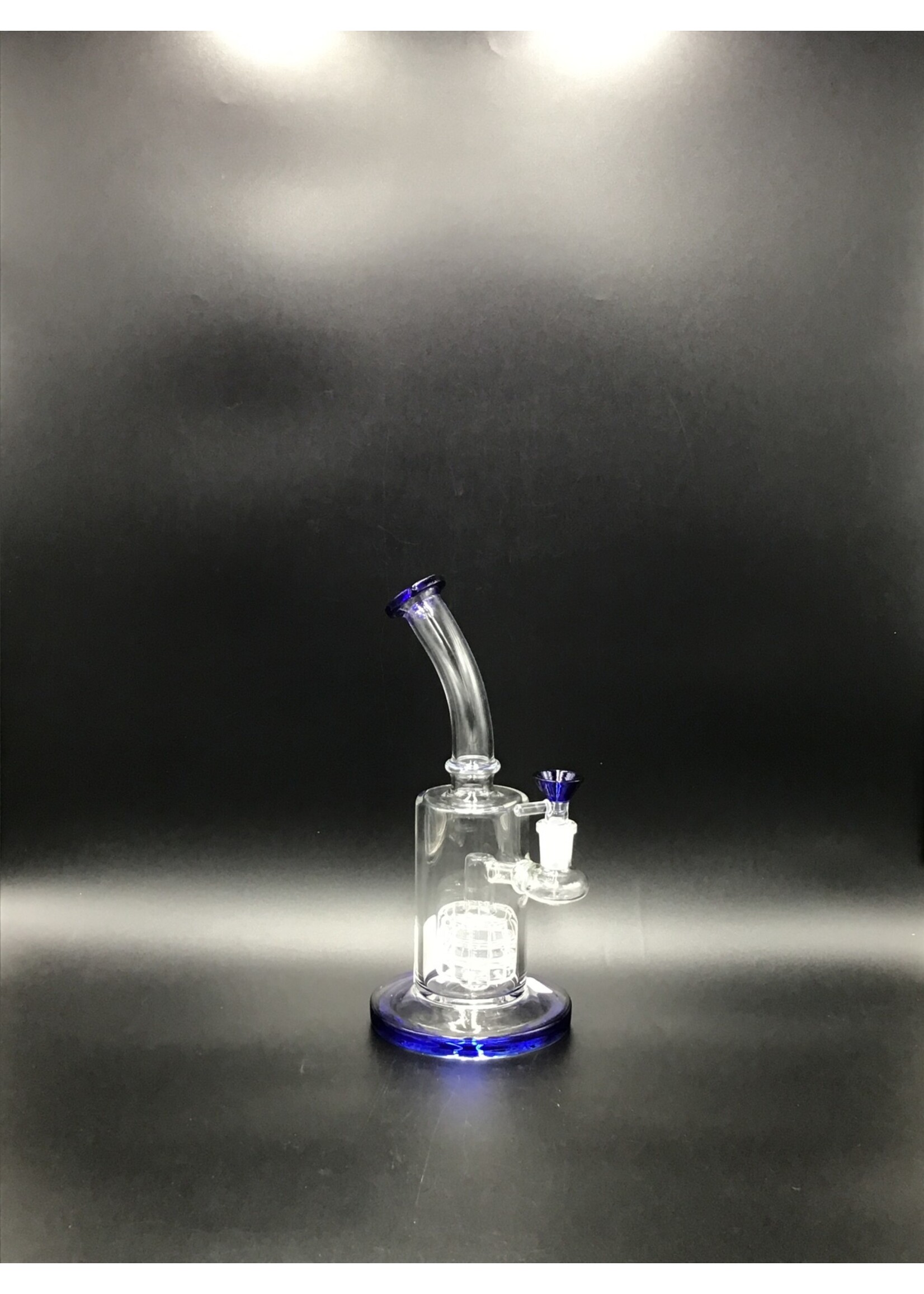 9" Bent Neck Matrix Perc Glass Water Pipe