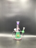 On Point Glass On Point Glass - 10" Tri Color Horn Handle 3 Bulb Rig Water Pipe