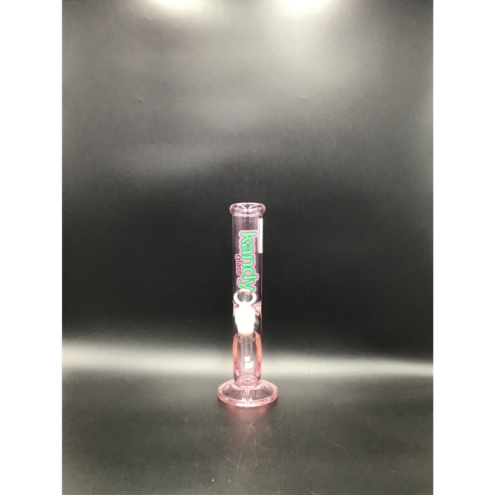 Kandy Glass Kandy Smoke Glass Water Pipe Straight Tube Base Design With Ice Catcher & Diffused Downstem - 372 Grams - 10 Inches