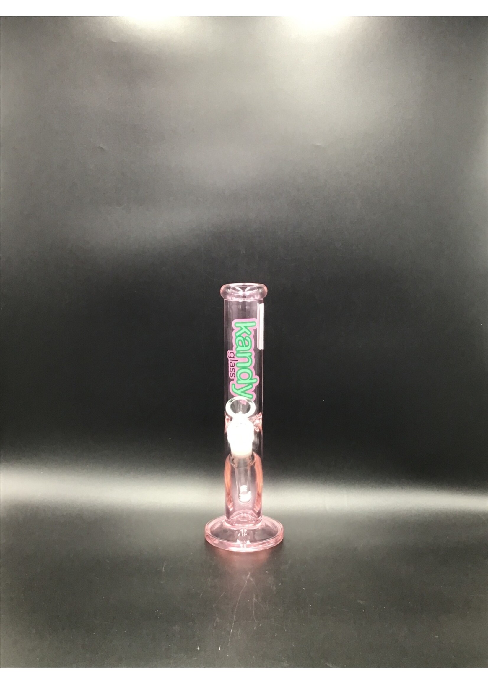 Kandy Glass Kandy Smoke Glass Water Pipe Straight Tube Base Design With Ice Catcher & Diffused Downstem - 372 Grams - 10 Inches