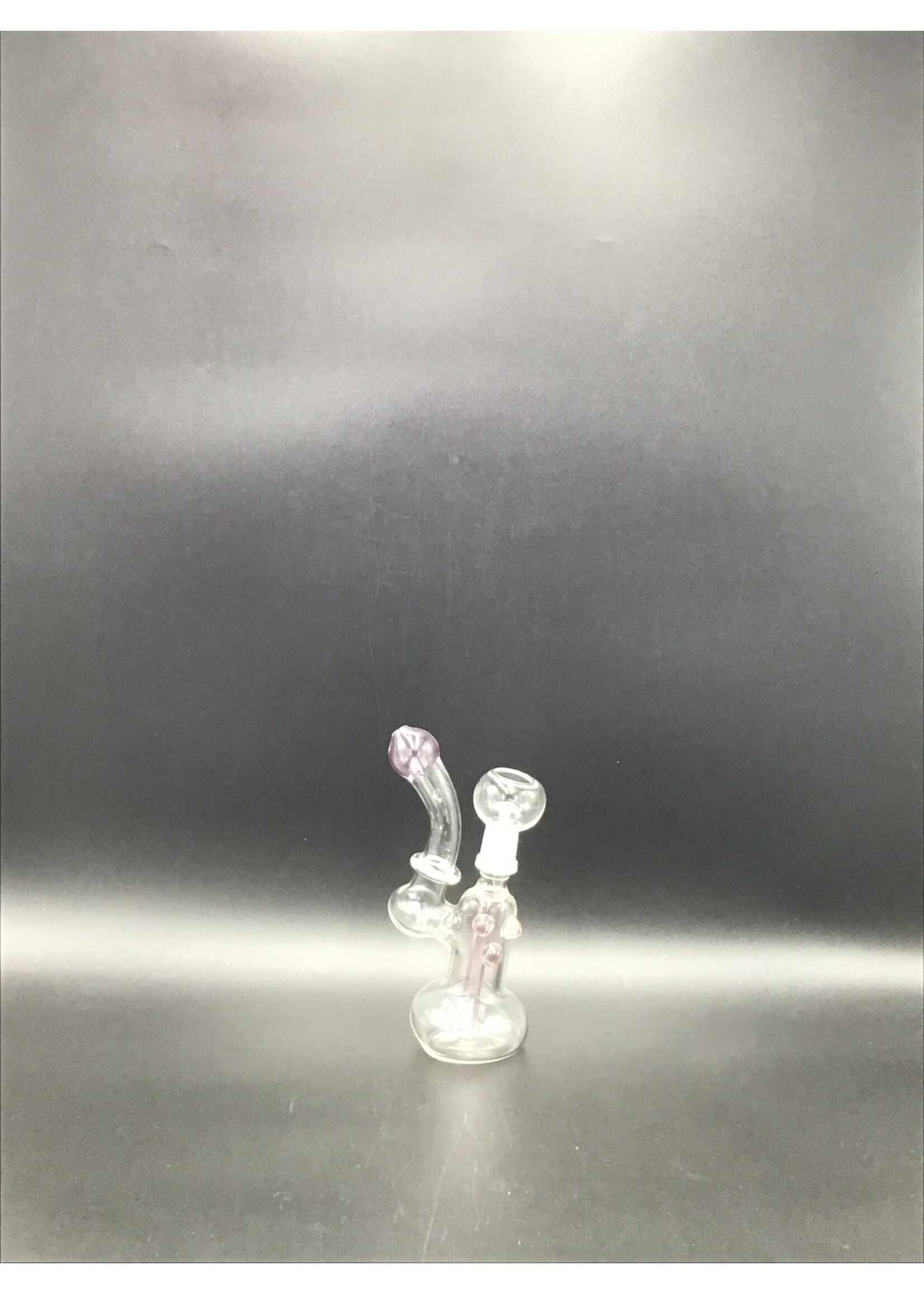 7" Color Trim Bubbler Water Pipe - with 14F Oil Dome