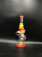 Tataoo TATAOO - 13" Crystal Shards Frit Work Recycler Water Pipe