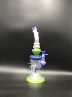 Tataoo TATAOO - 12" Sand Blasted Gemstone Big Rig Water Pipe - with 14M Bowl
