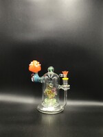 Lookah Lookah - 9" Multi Colored Mushroom BangerH WP 14F - Orange