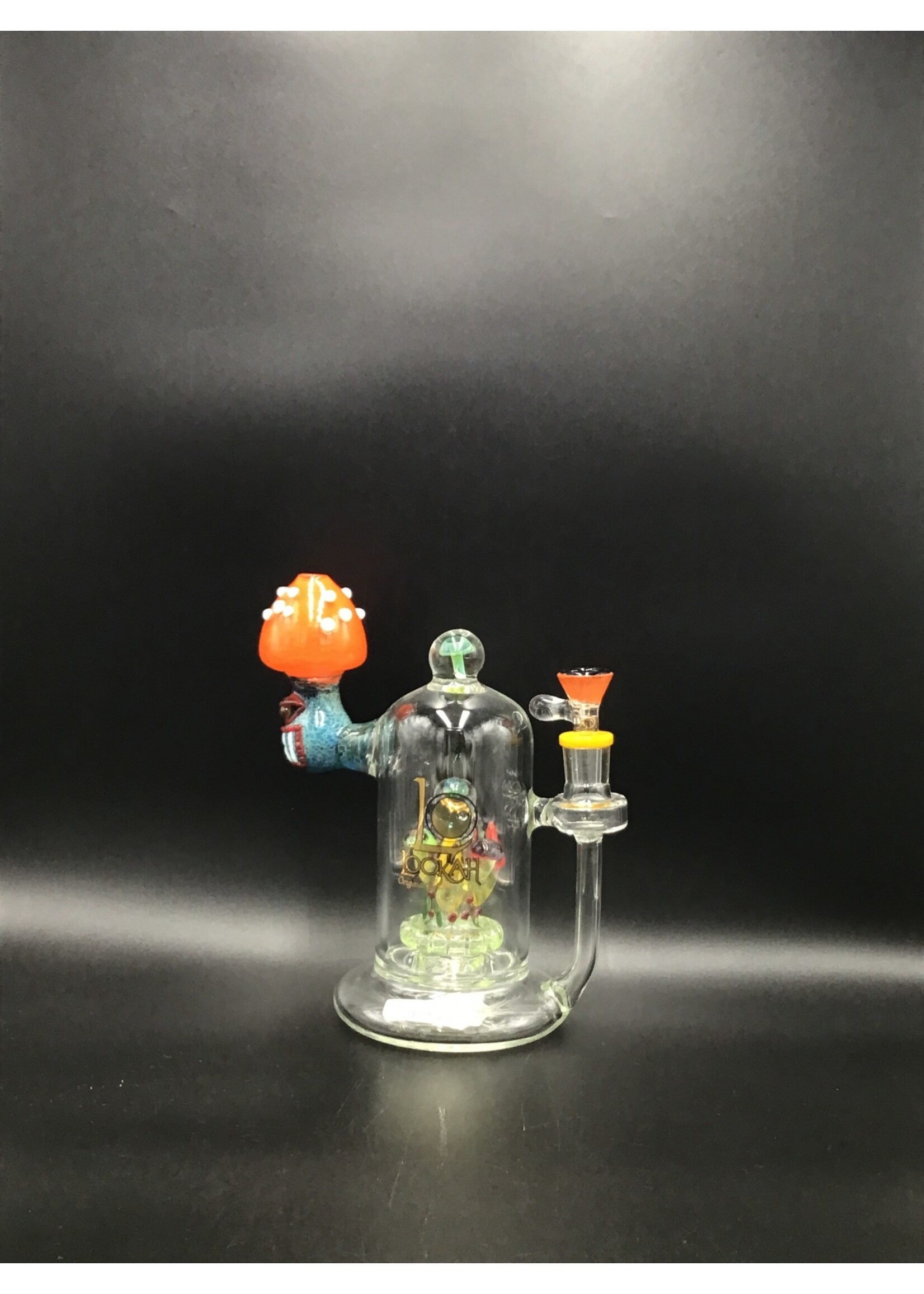 Lookah Lookah - 9" Multi Colored Mushroom BangerH WP 14F - Orange