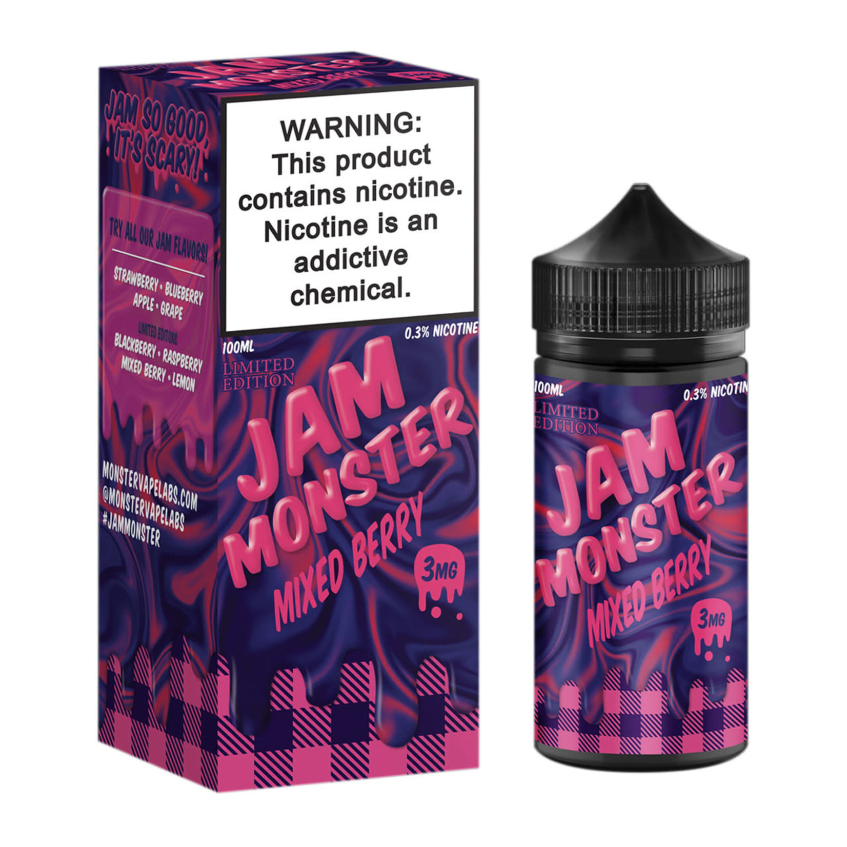 Jam Monster Jam Monster Tobacco-Free Nicotine E-Liquid 100ML
