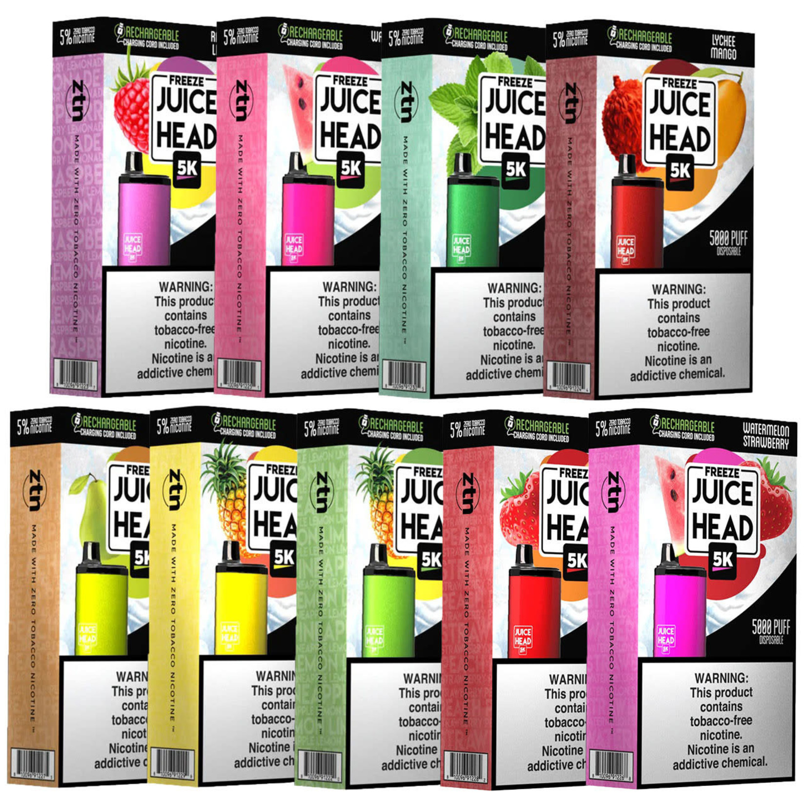 Juice Head Juice Head 5K 14ML 5000 Puffs 650mAh Prefilled Synthetic