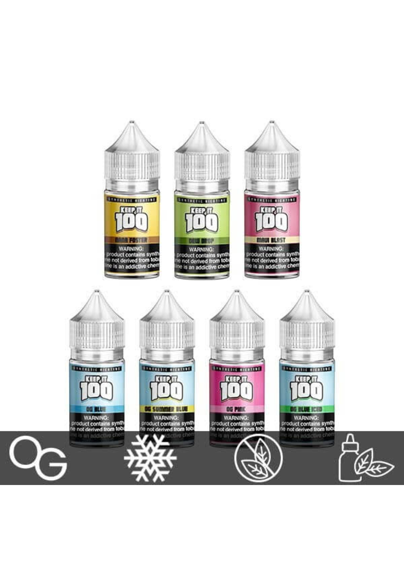 Keep It 100 Keep It 100 Synthetic Nicotine Salt E-Liquid 30ML